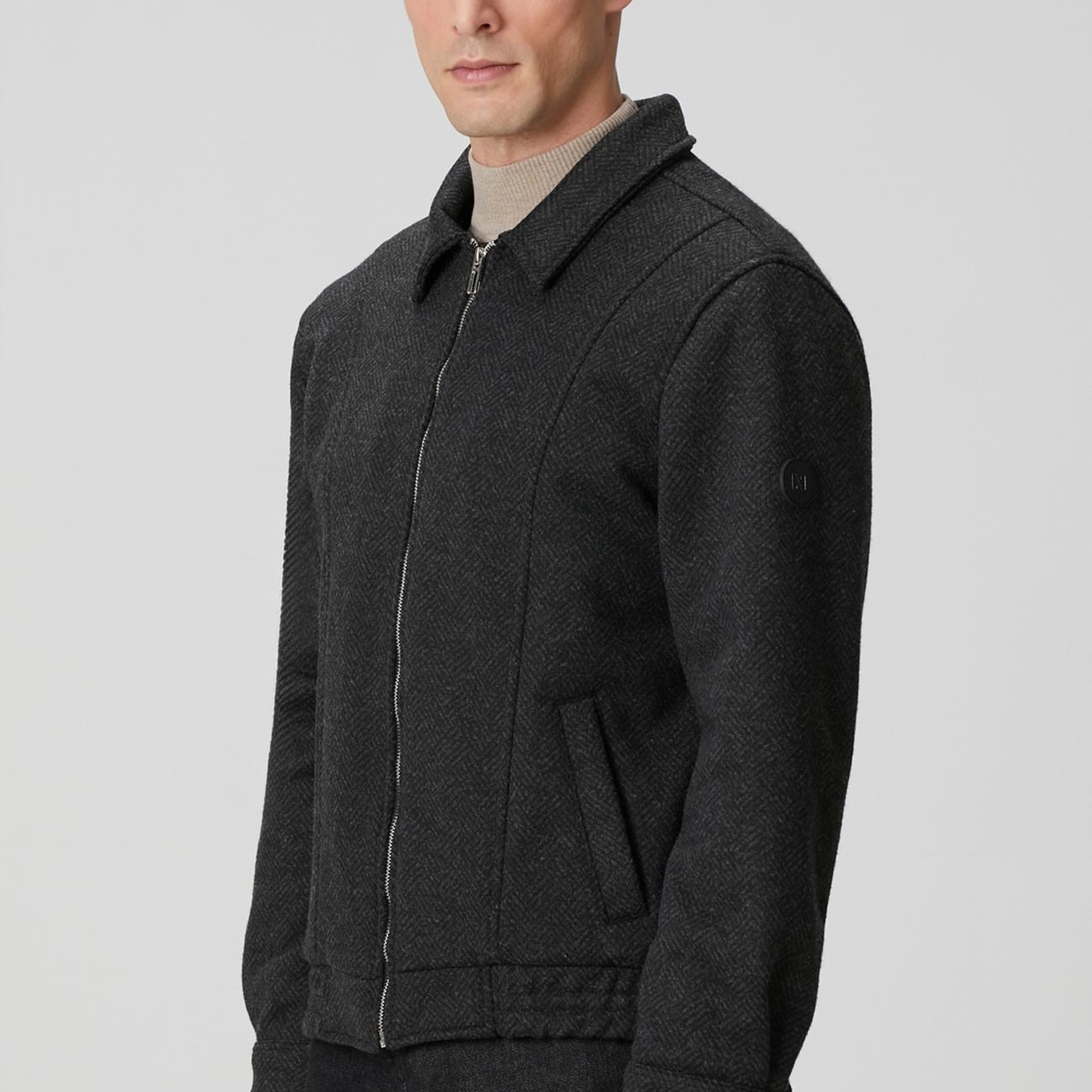 Network Erkek Siyah Diyagonal Desenli Pilot Mont