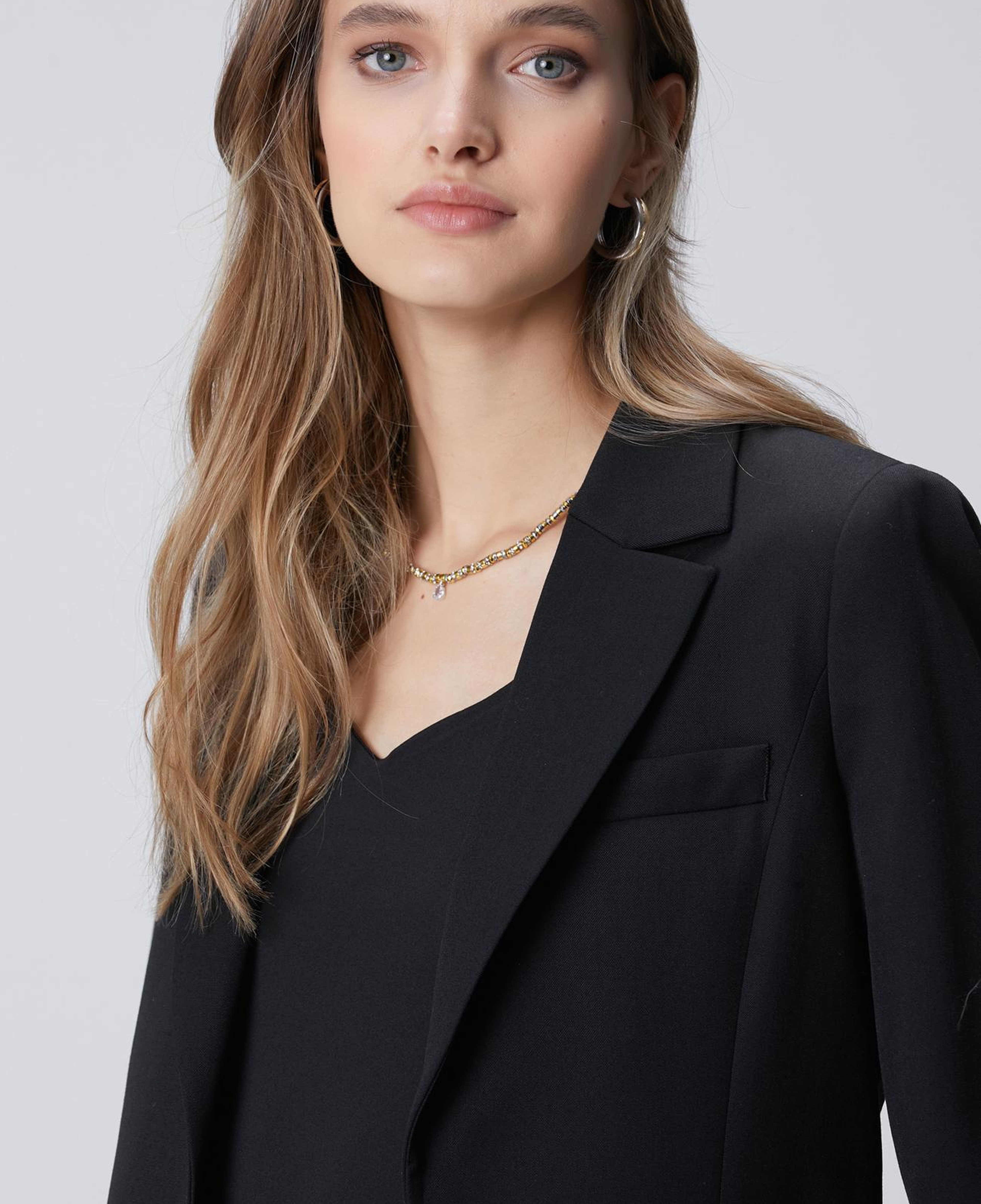 Network Kadın Siyah Yün Karışımlı Ceket