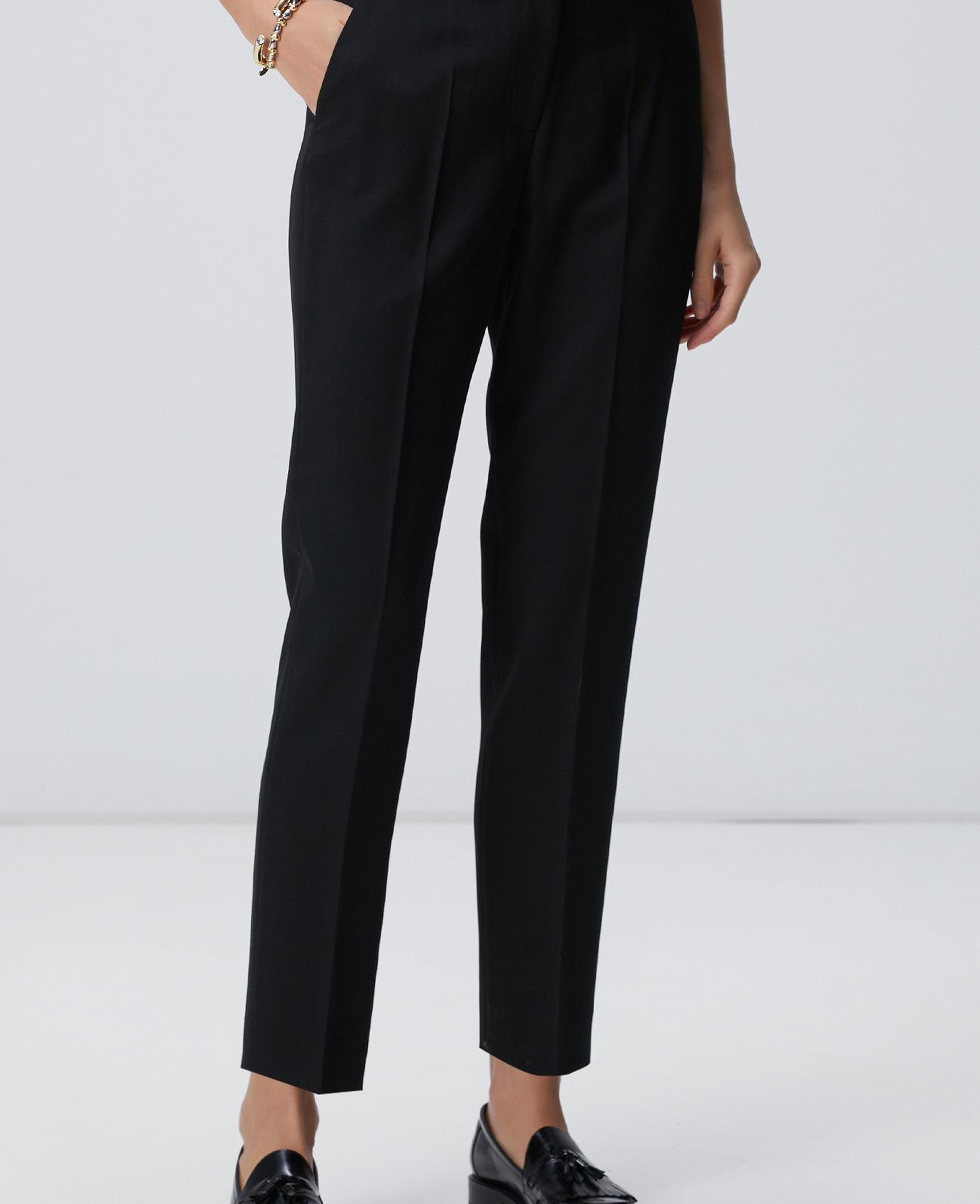 Network Kadın Siyah Yün Karışımlı Pantolon