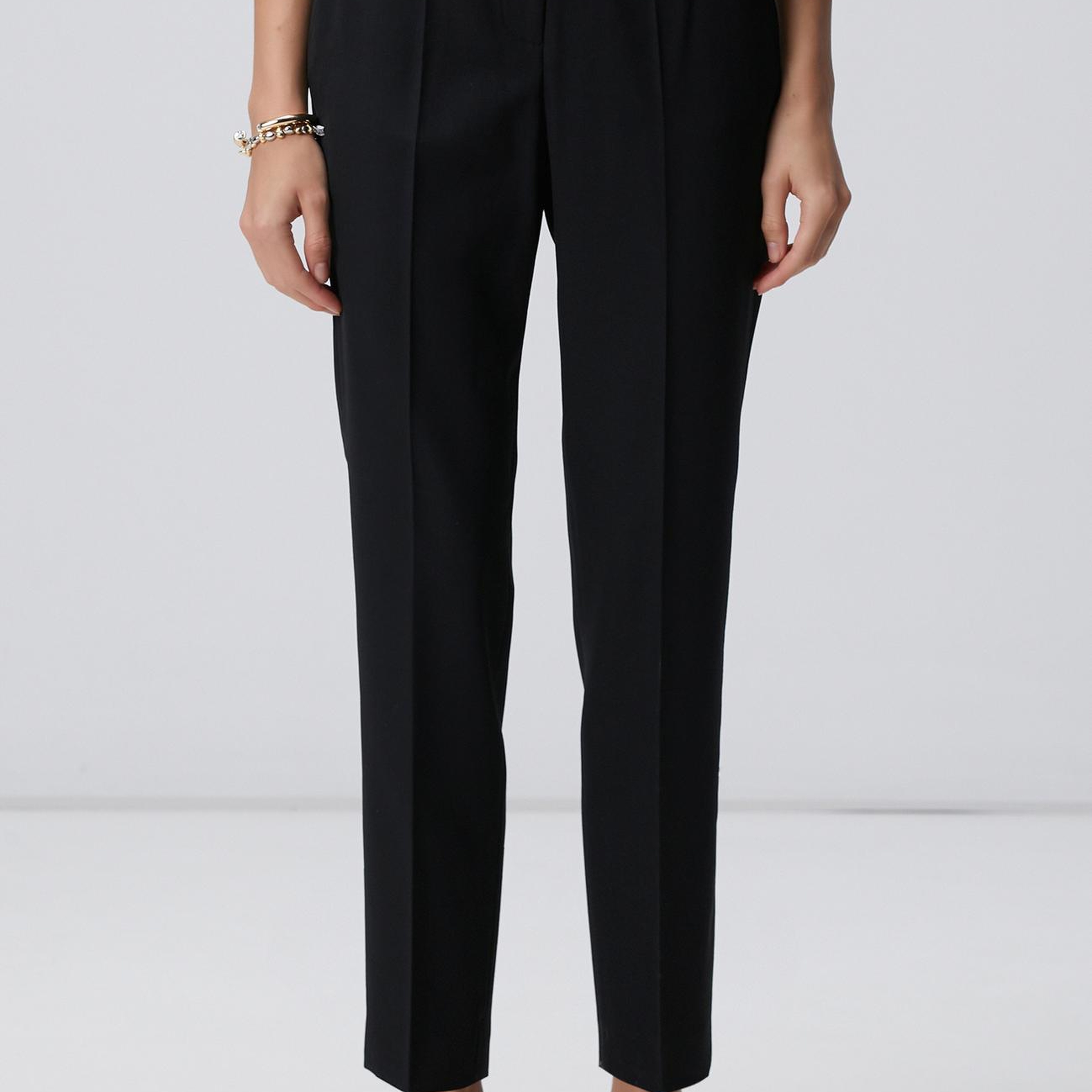 Network Kadın Siyah Yün Karışımlı Pantolon