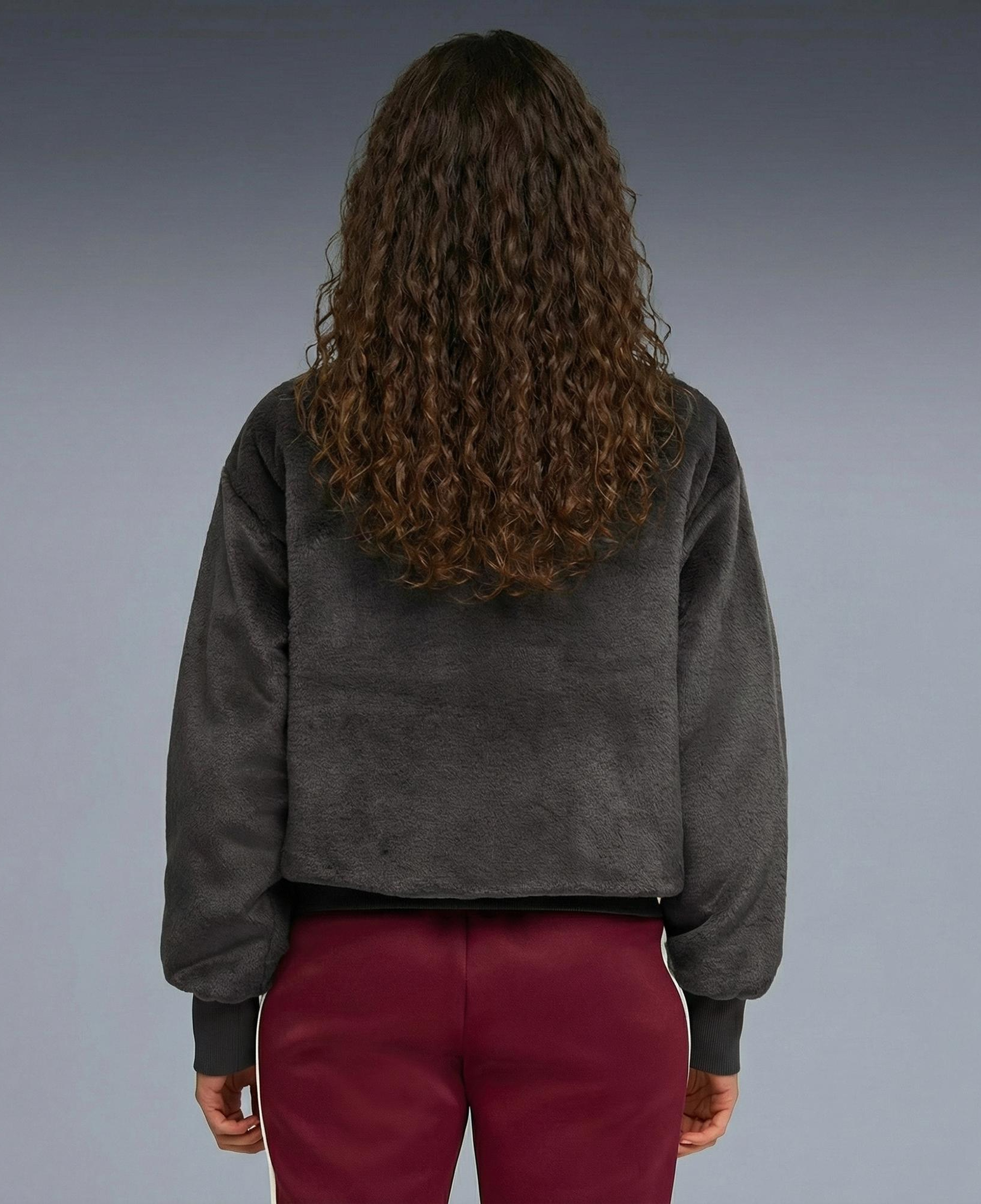Puma Soft Fleece Kadın Koyu Gri Ceket