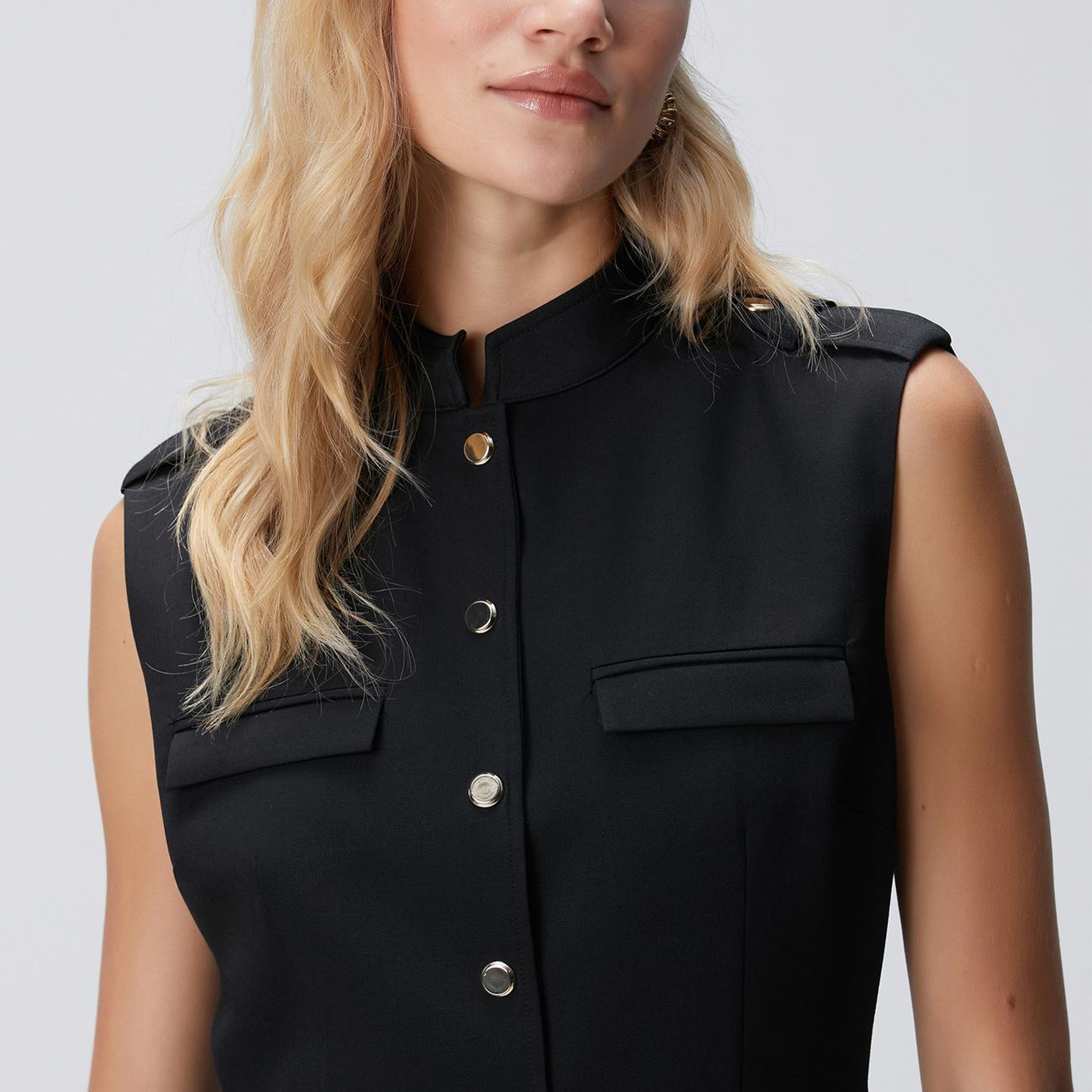 Network Kadın Siyah Yün Karışımlı Elbise