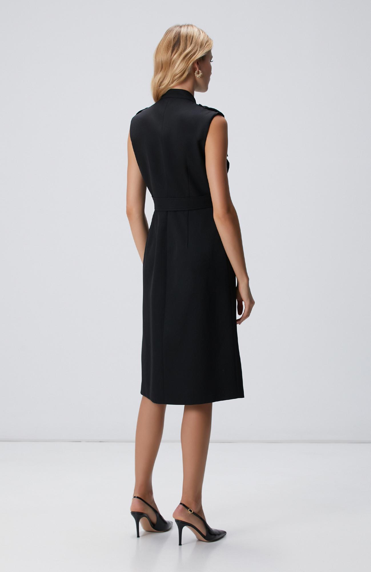 Network Kadın Siyah Yün Karışımlı Elbise