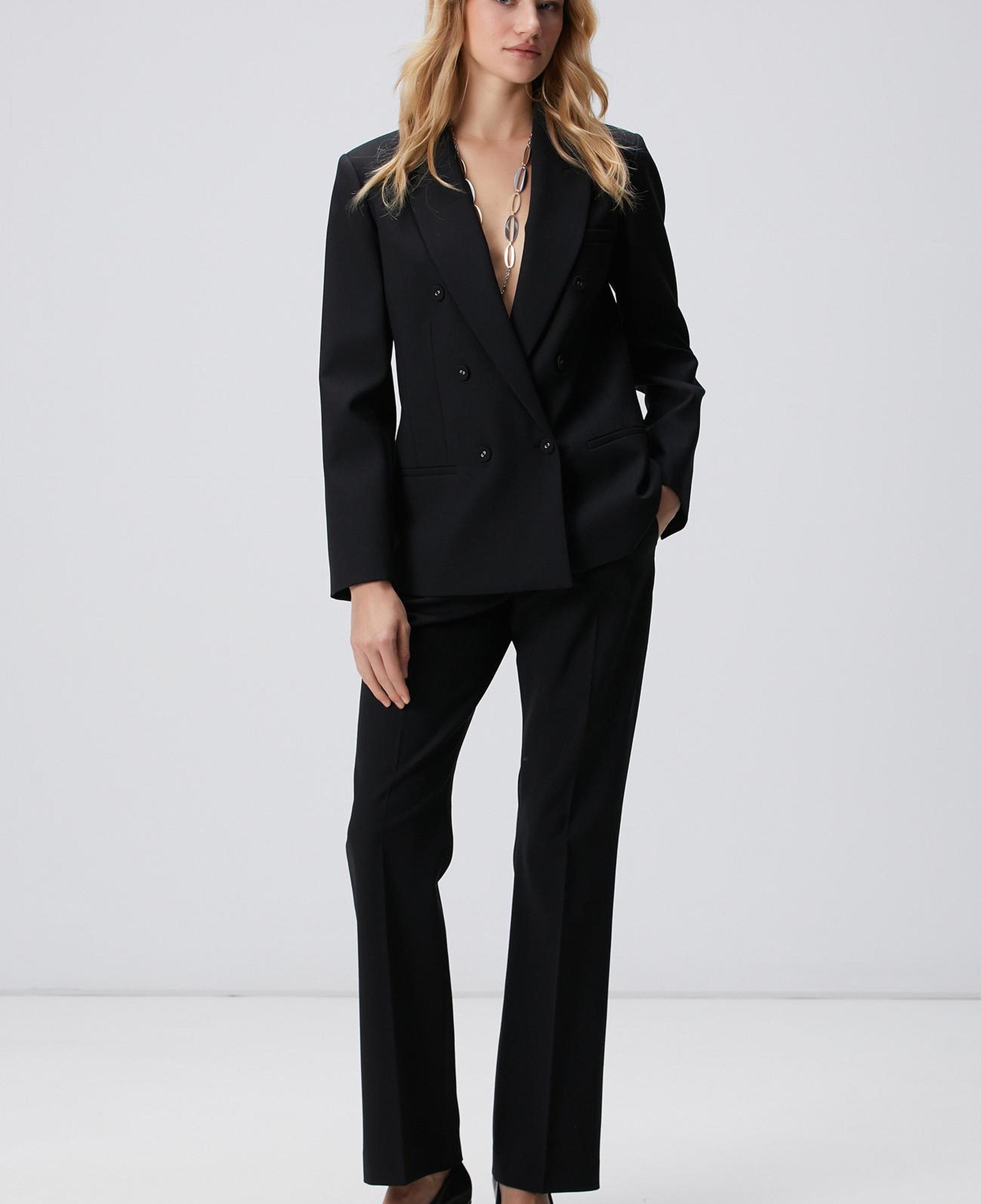 Network Kadın Siyah Yün Karışımlı Ceket