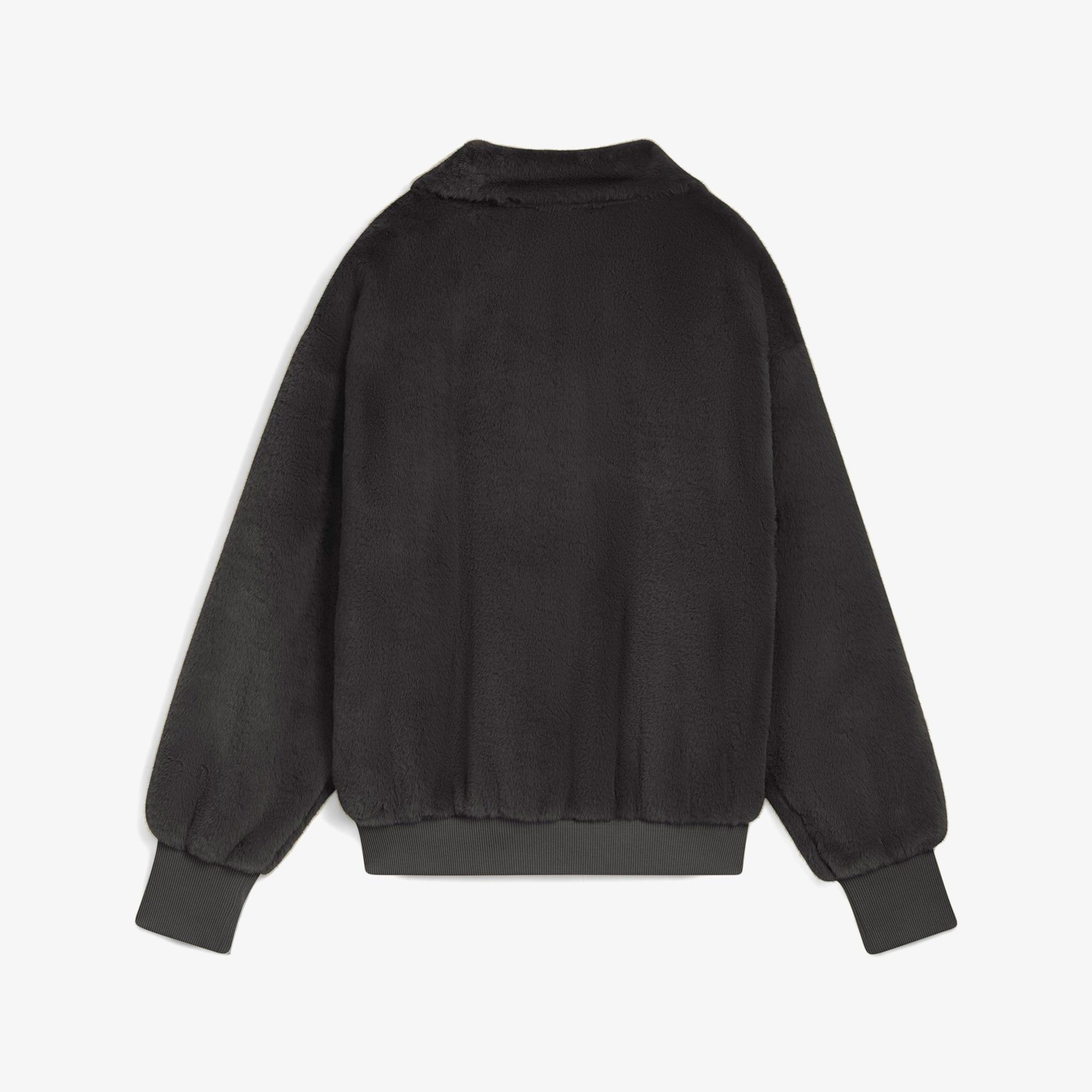 Puma Soft Fleece Kadın Koyu Gri Ceket