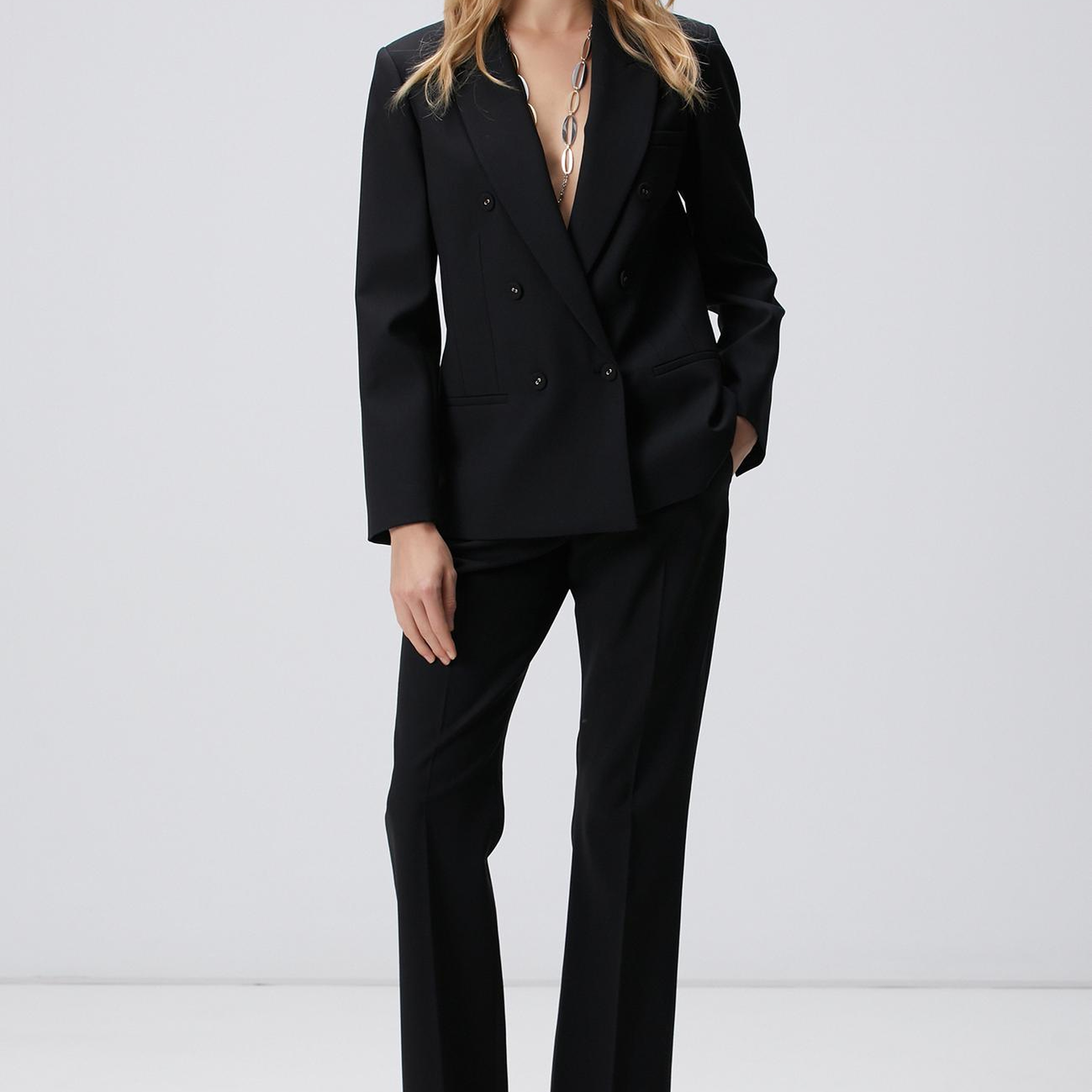 Network Kadın Siyah Yün Karışımlı Ceket