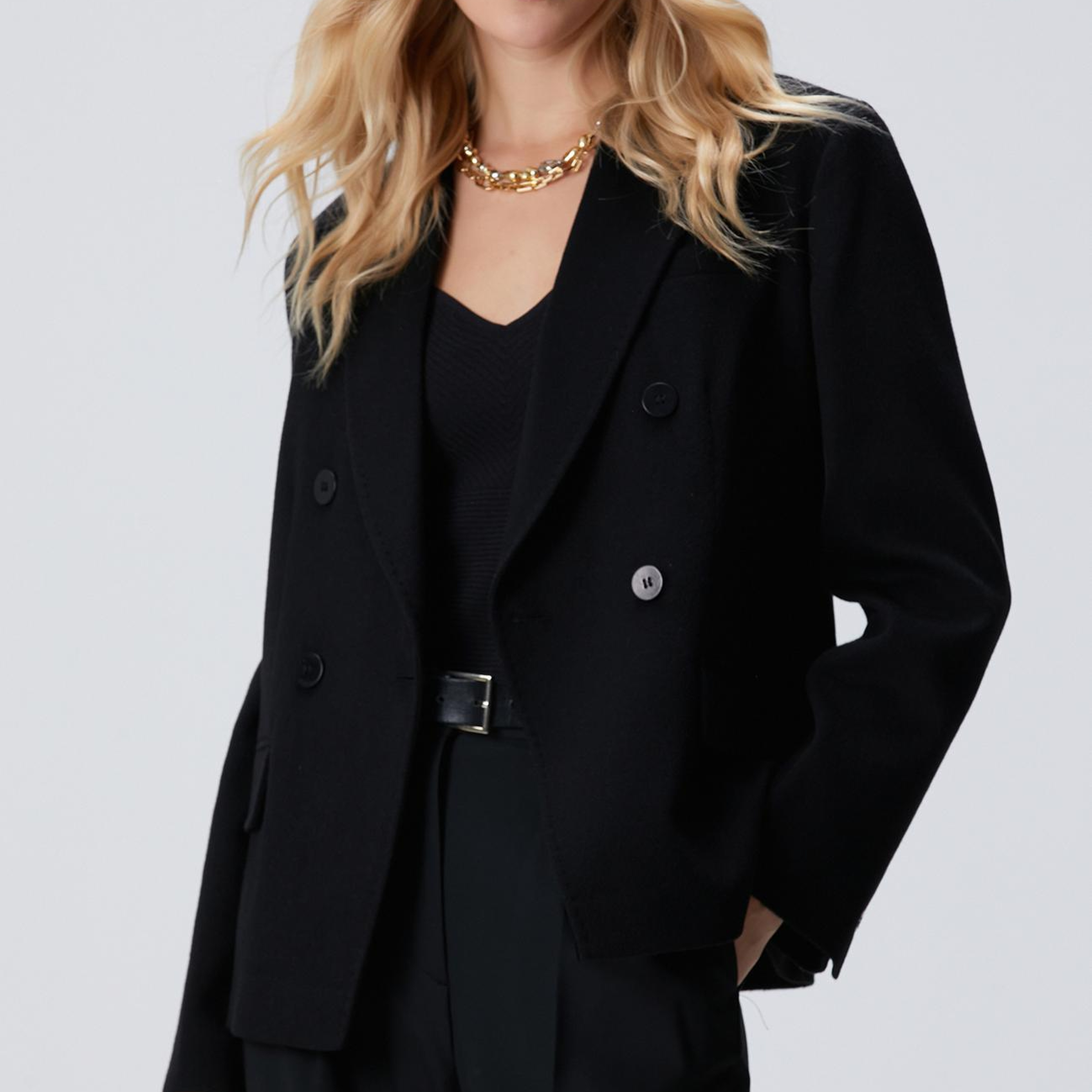 Network Kadın Limited Siyah Kaşmir Ceket