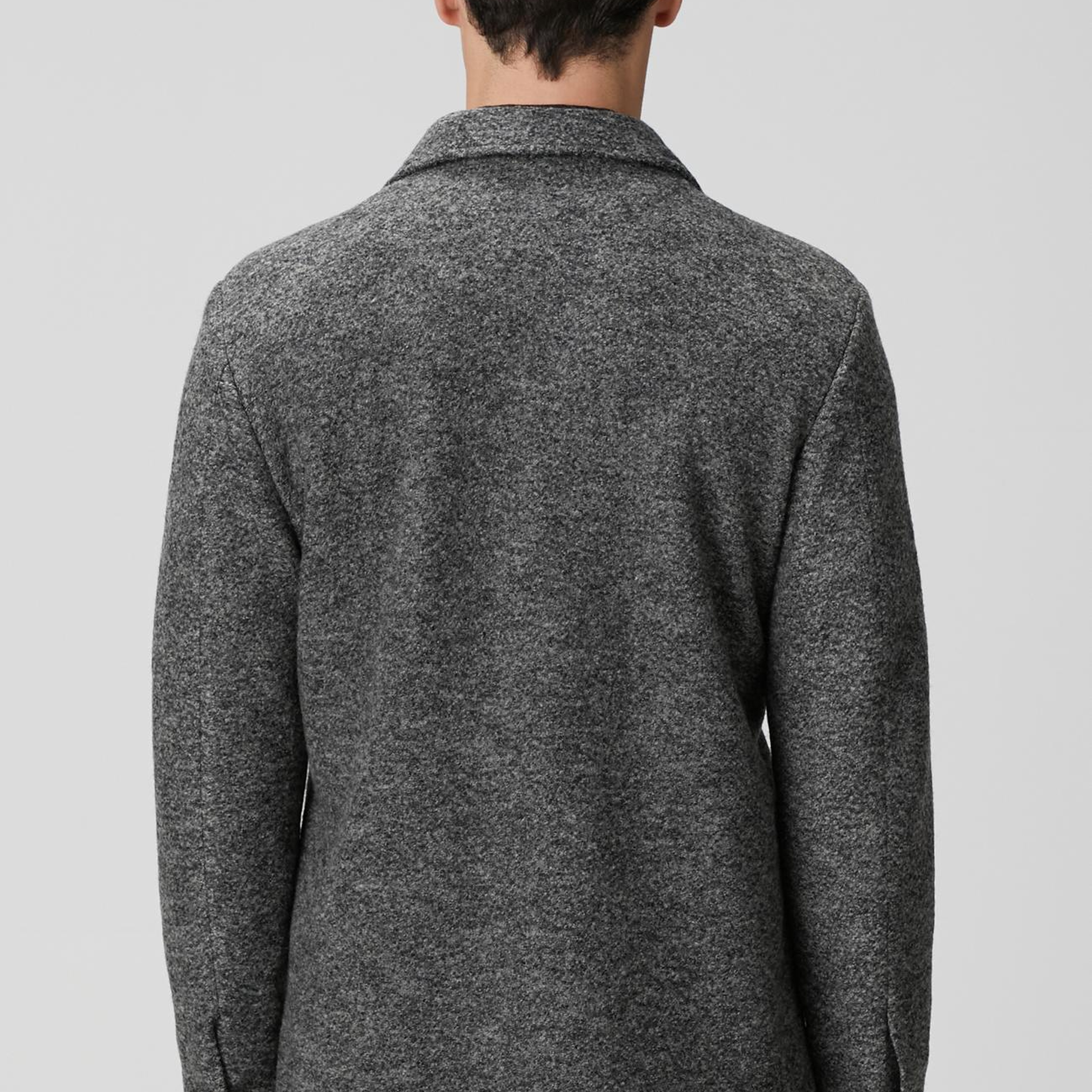 Network Erkek Gri Melanj Yün Örme Ceket