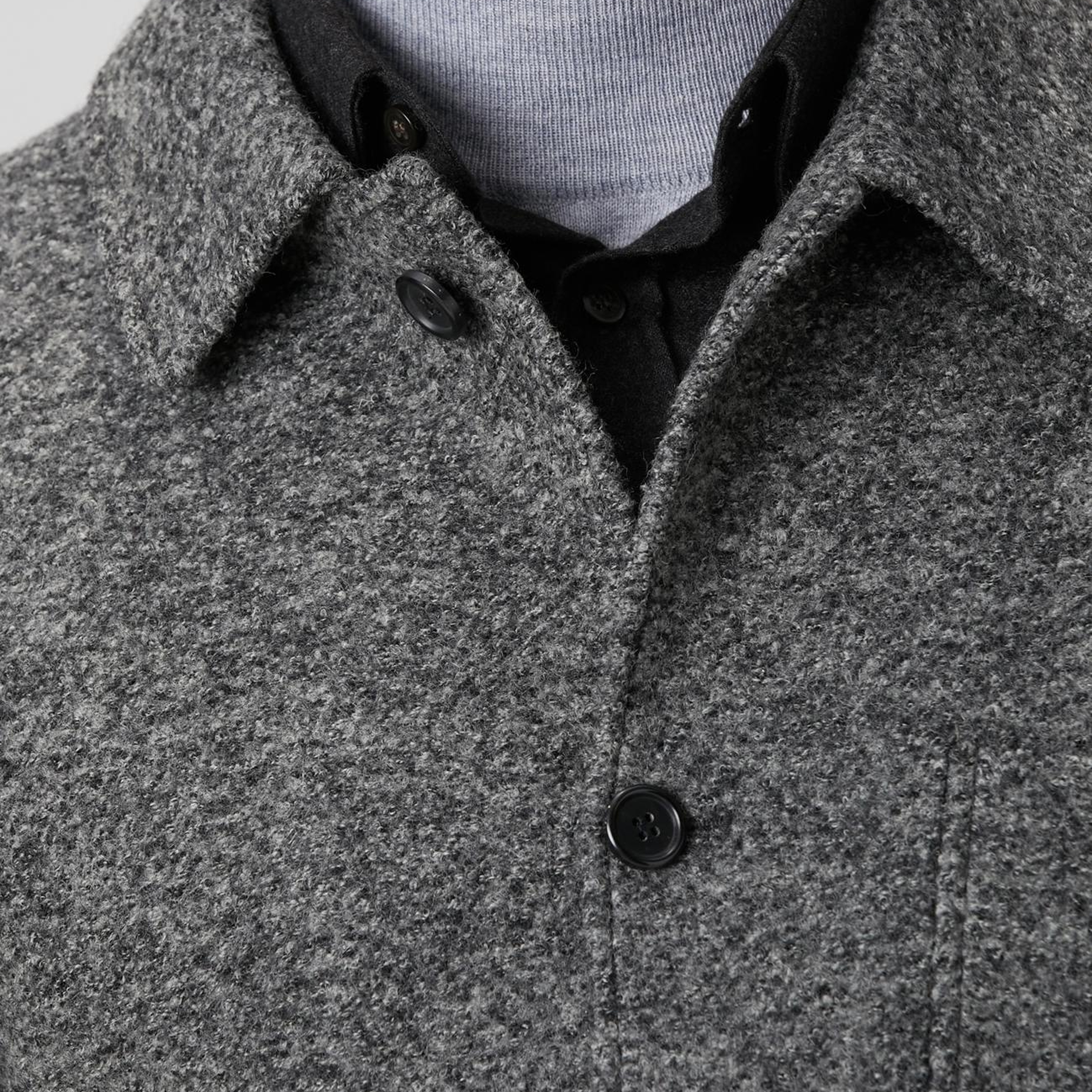 Network Erkek Gri Melanj Yün Örme Ceket