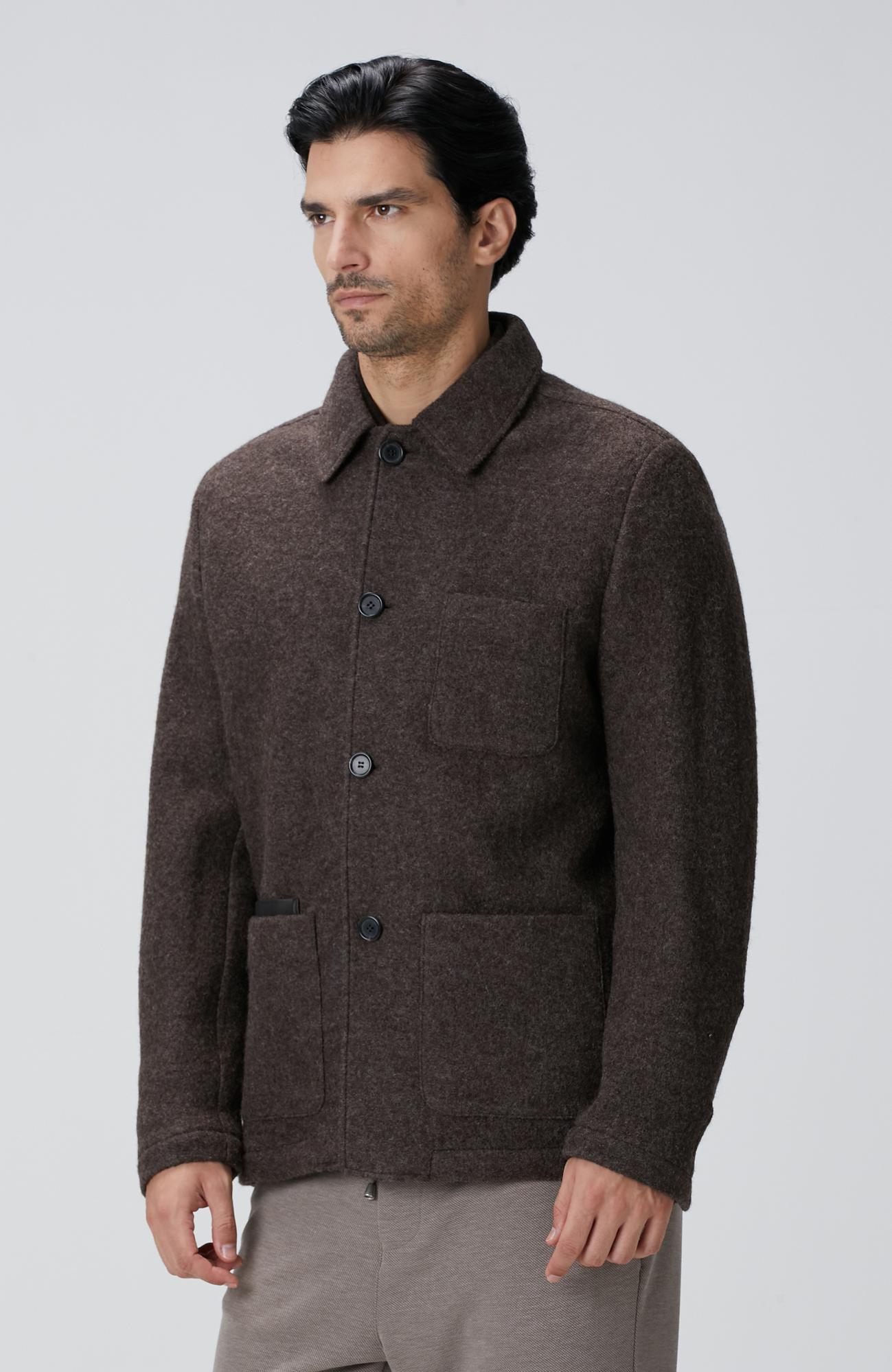 Network Erkek Kahverengi Yün Ceket