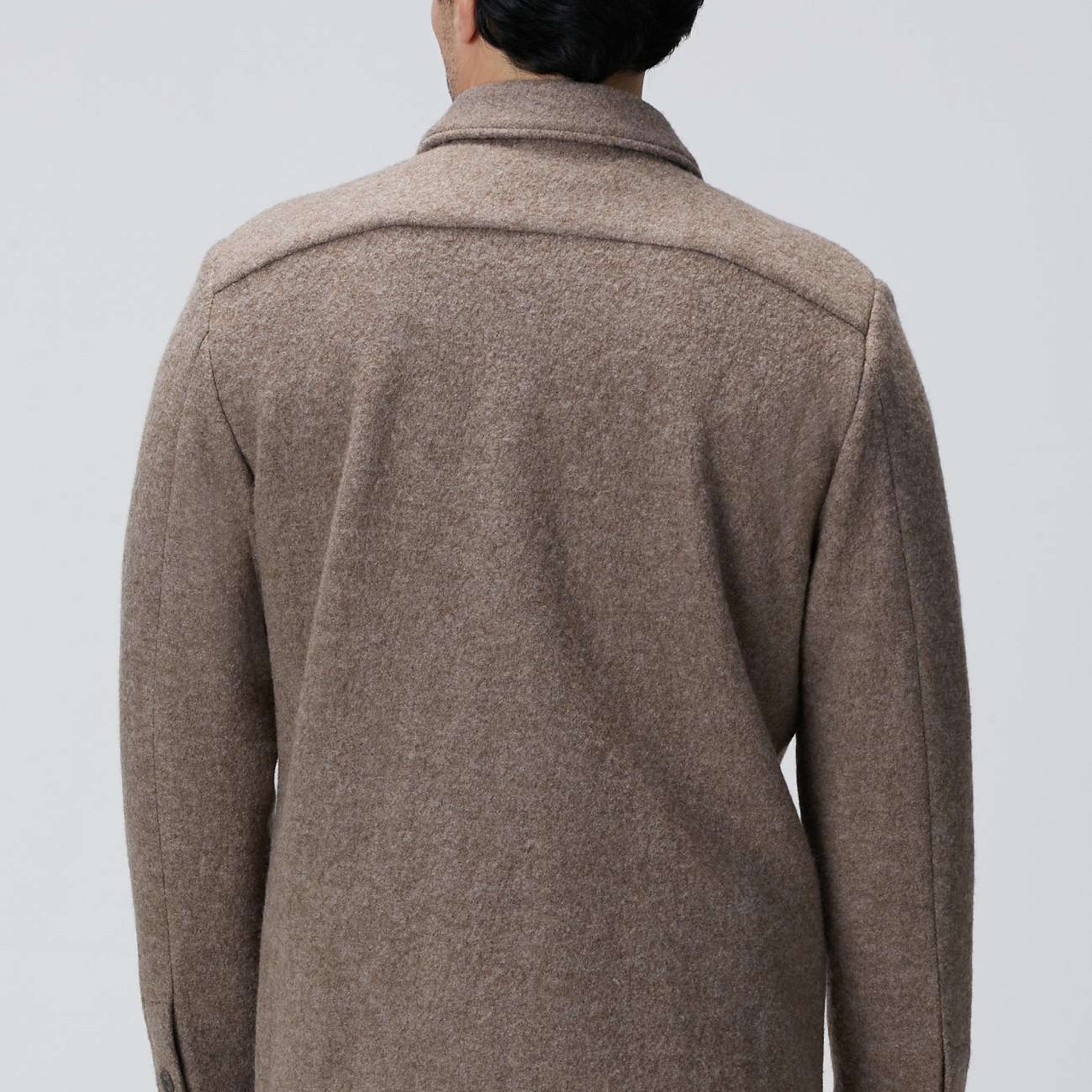 Network Erkek Bej Melanj Yün Ceket