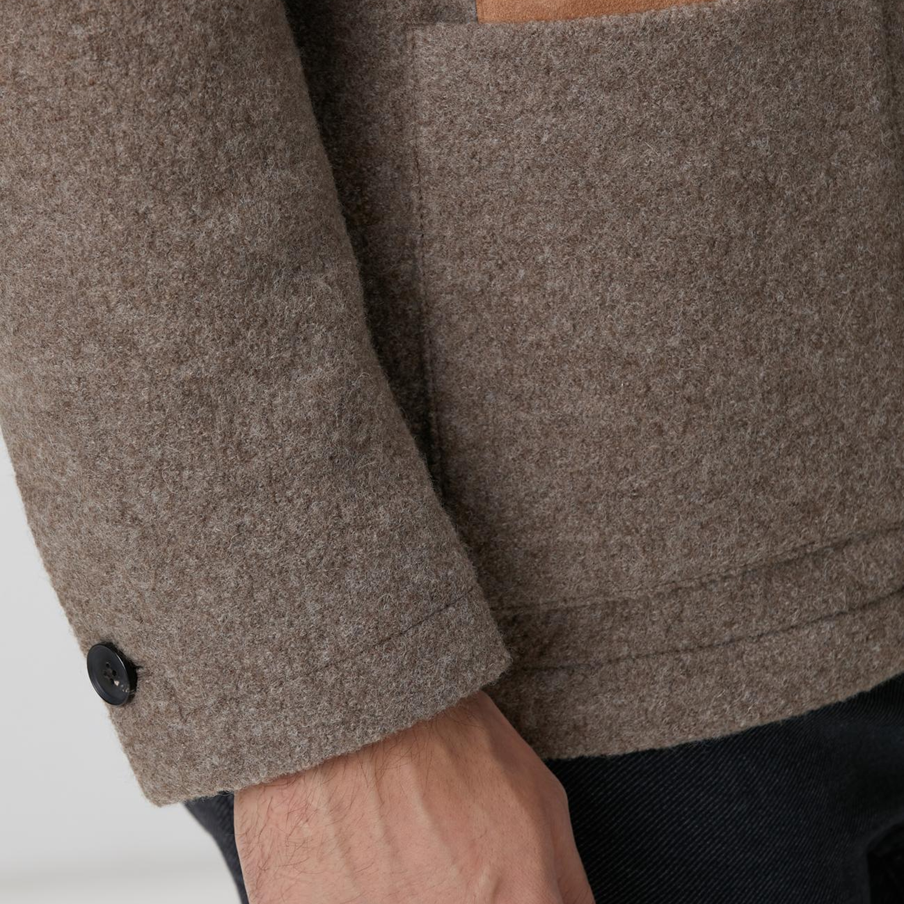 Network Erkek Bej Melanj Yün Ceket