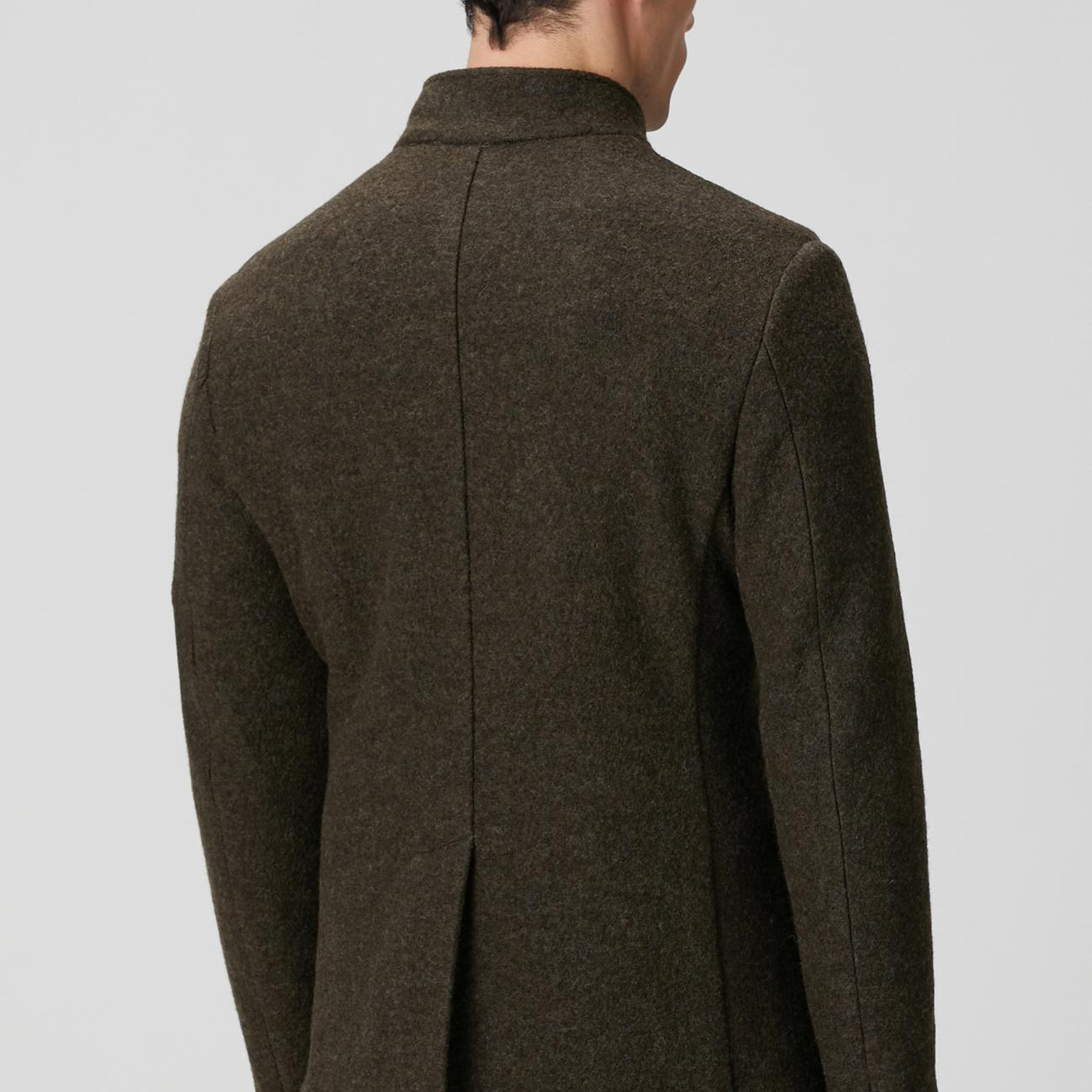 Network Erkek Haki Yün Örme Ceket