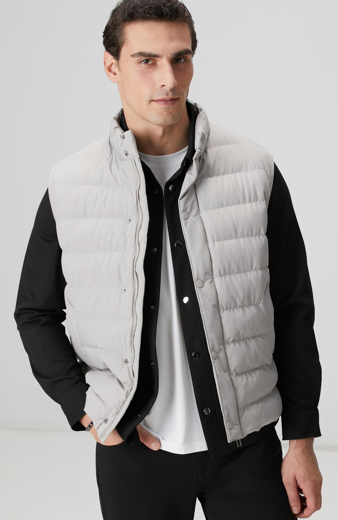 Network Erkek Gri Ray Kapitoneli Casual Yelek