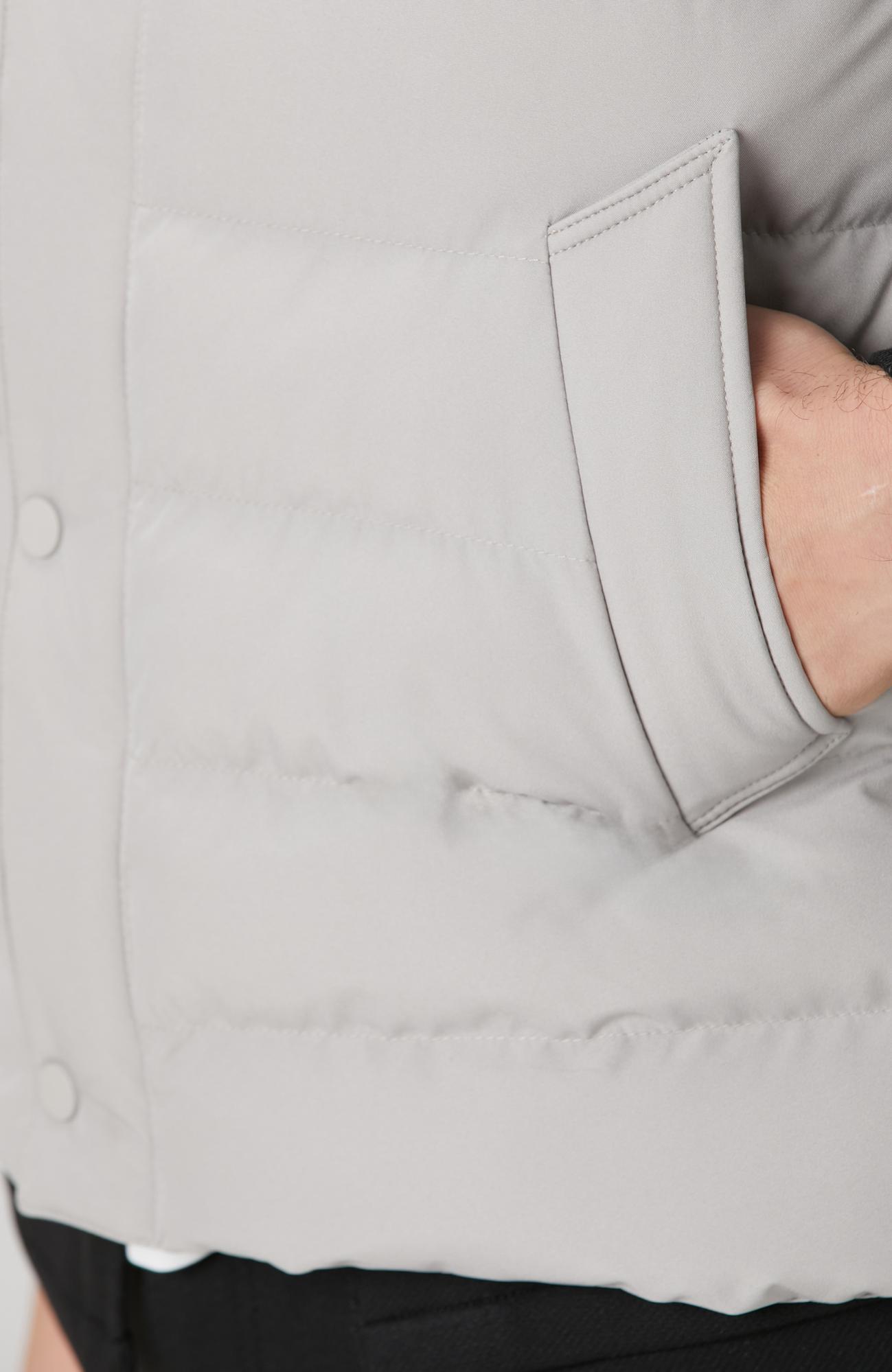 Network Erkek Gri Ray Kapitoneli Casual Yelek