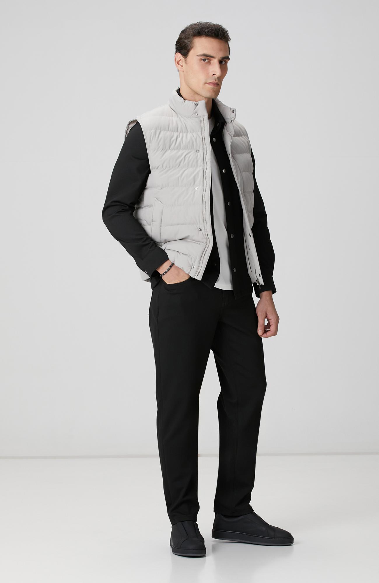 Network Erkek Gri Ray Kapitoneli Casual Yelek