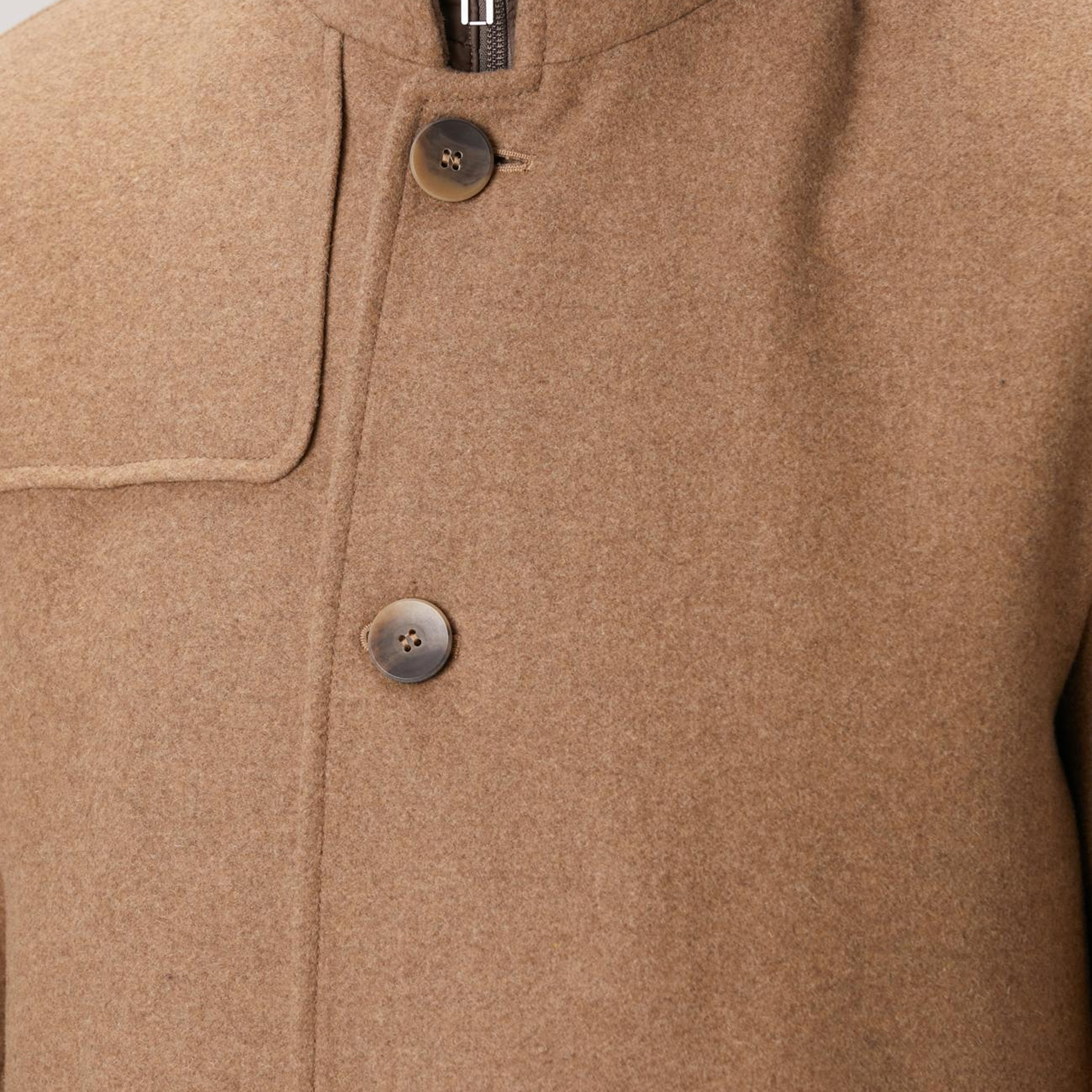 Network Erkek Vizon Dik Yaka Mostralı Palto