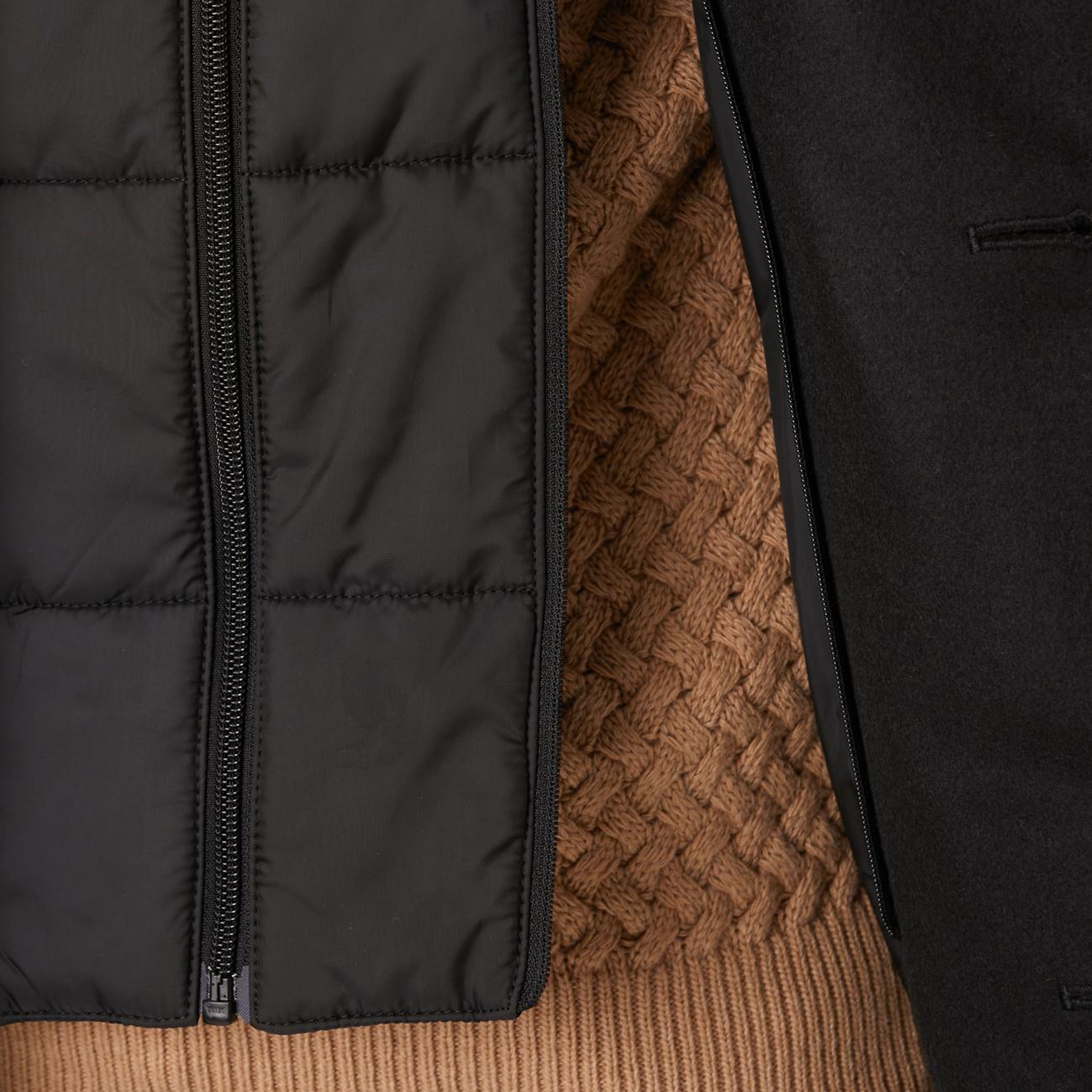 Network Erkek Siyah Dik Yaka Mostralı Palto