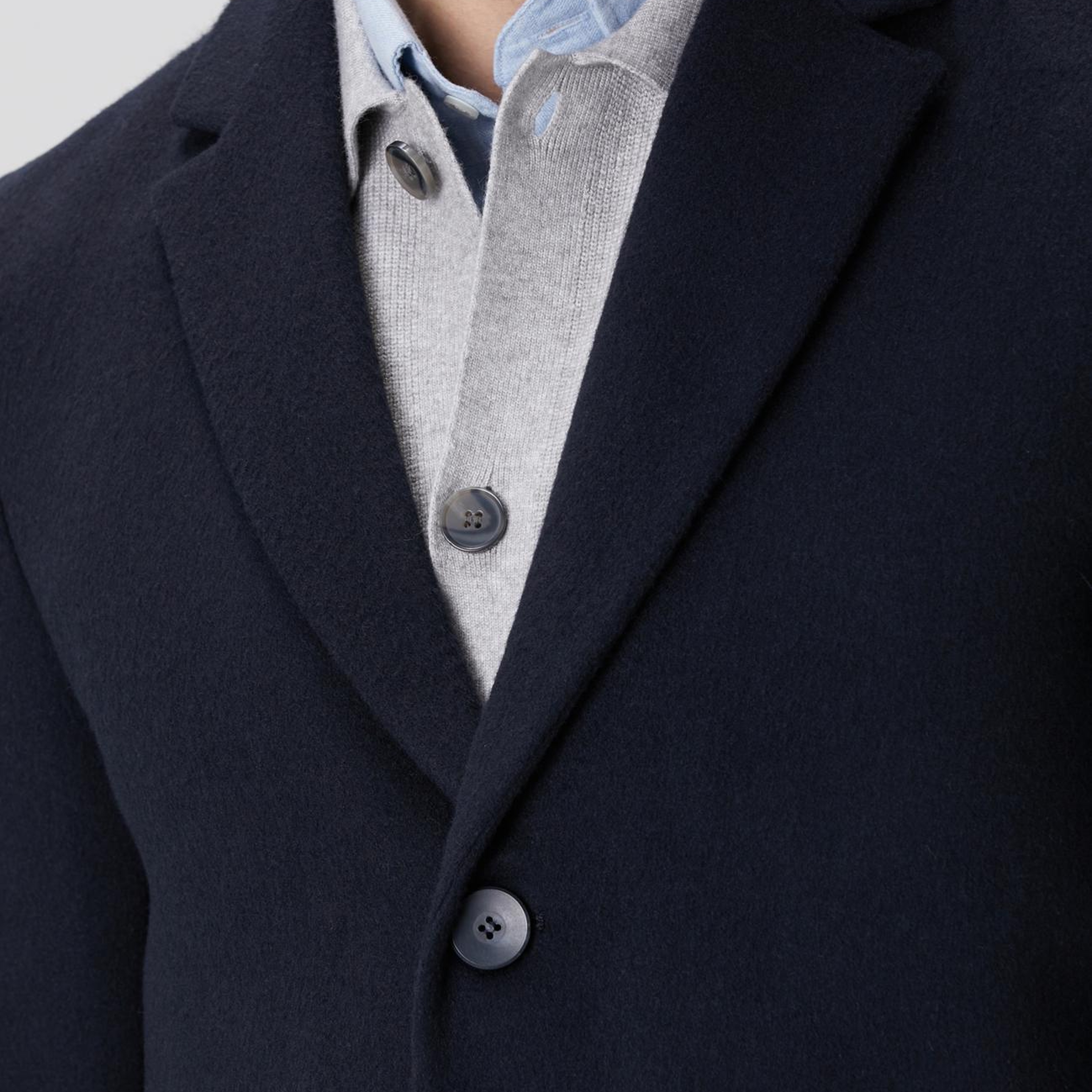 Network Erkek Lacivert Yün Mix Palto