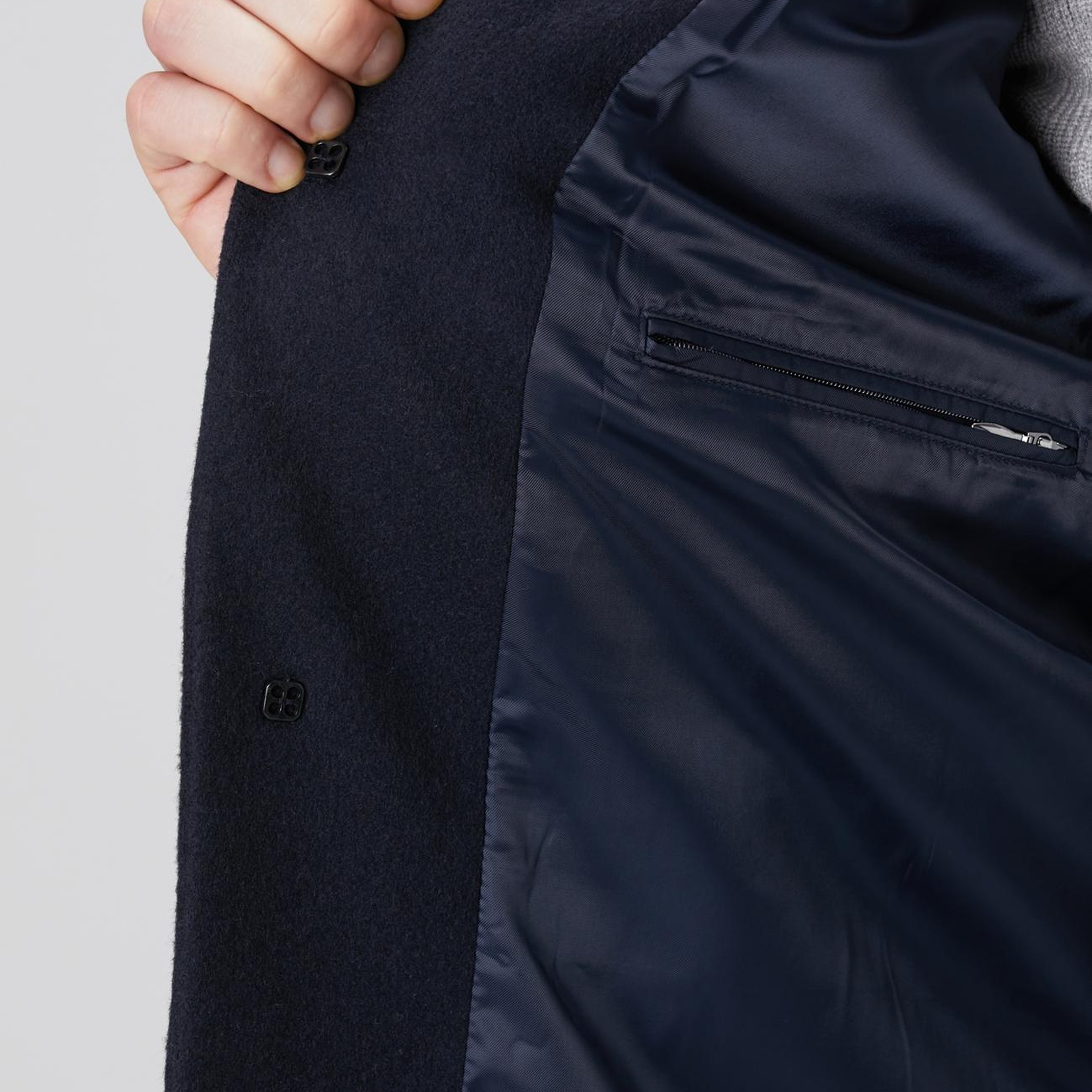 Network Erkek Lacivert Yün Mix Palto