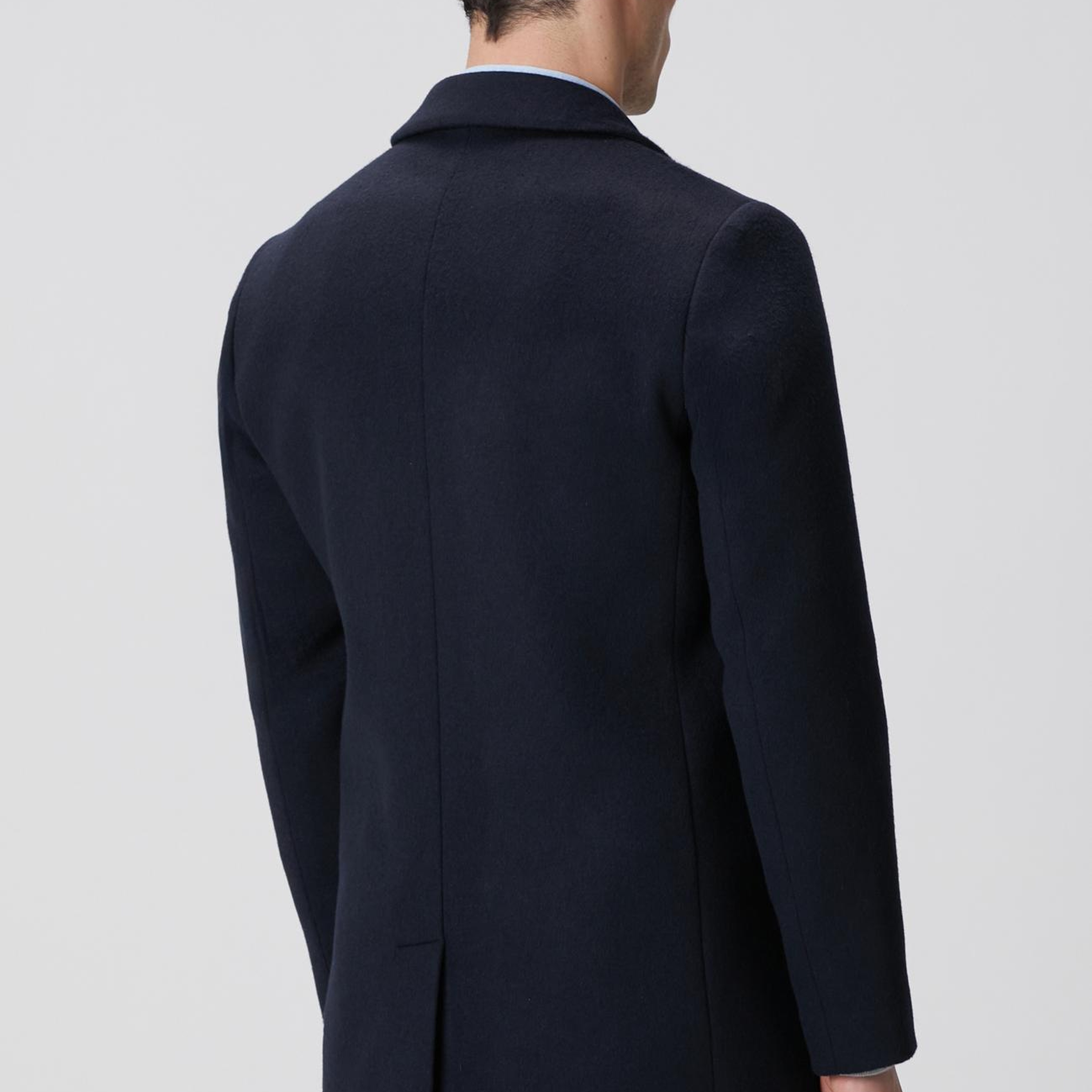 Network Erkek Lacivert Yün Mix Palto