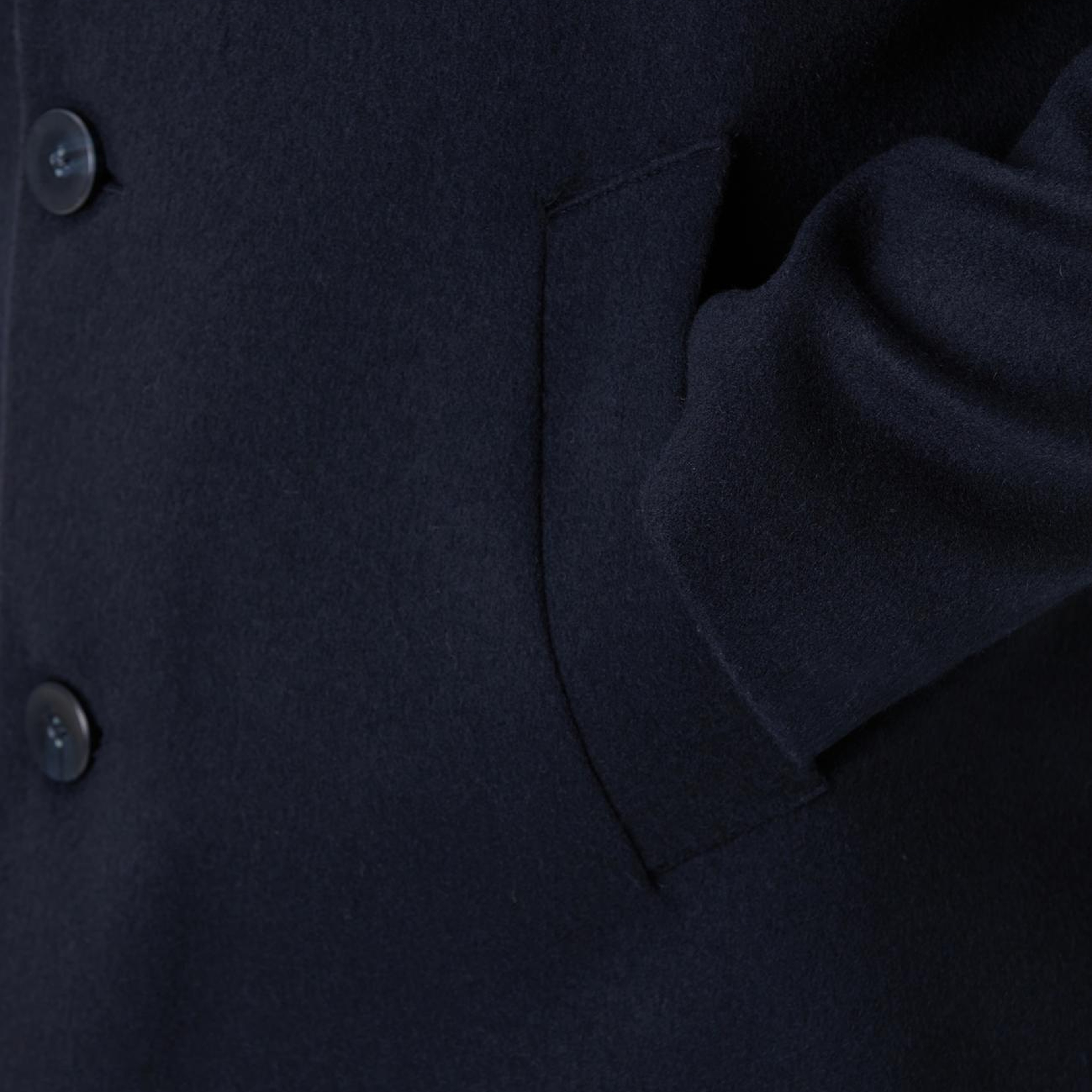 Network Erkek Lacivert Yün Mix Palto