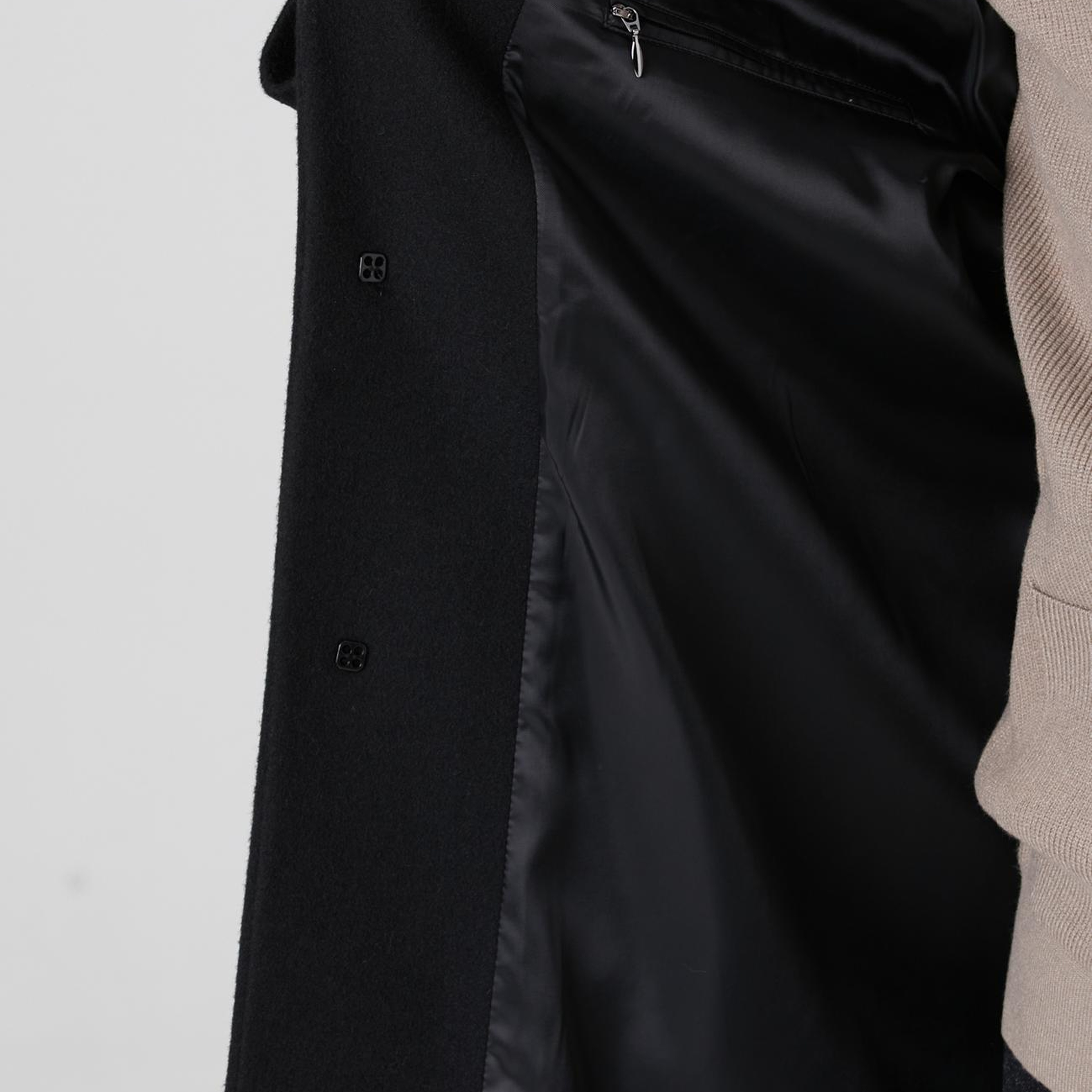 Network Erkek Siyah Yün Mix Palto