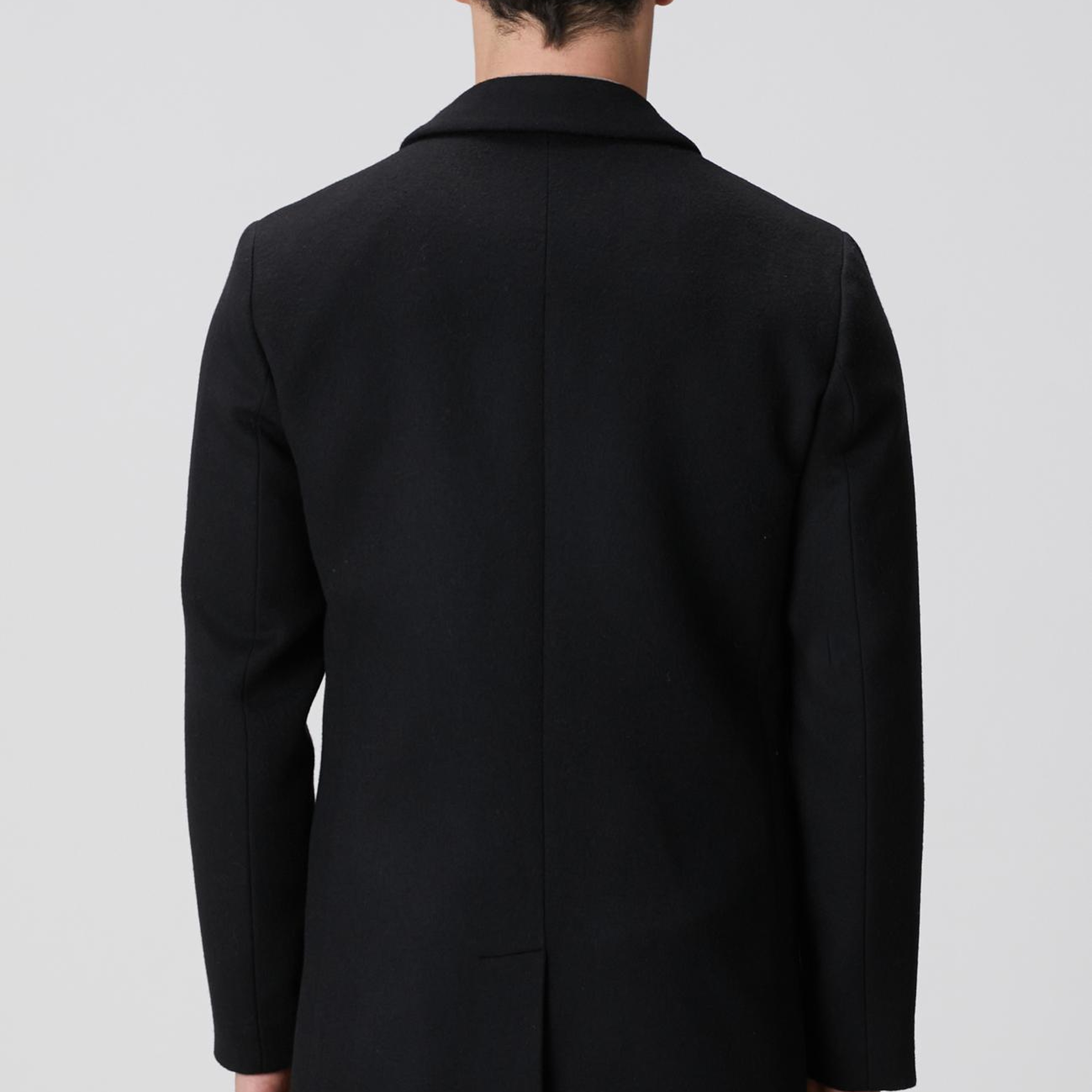 Network Erkek Siyah Yün Mix Palto