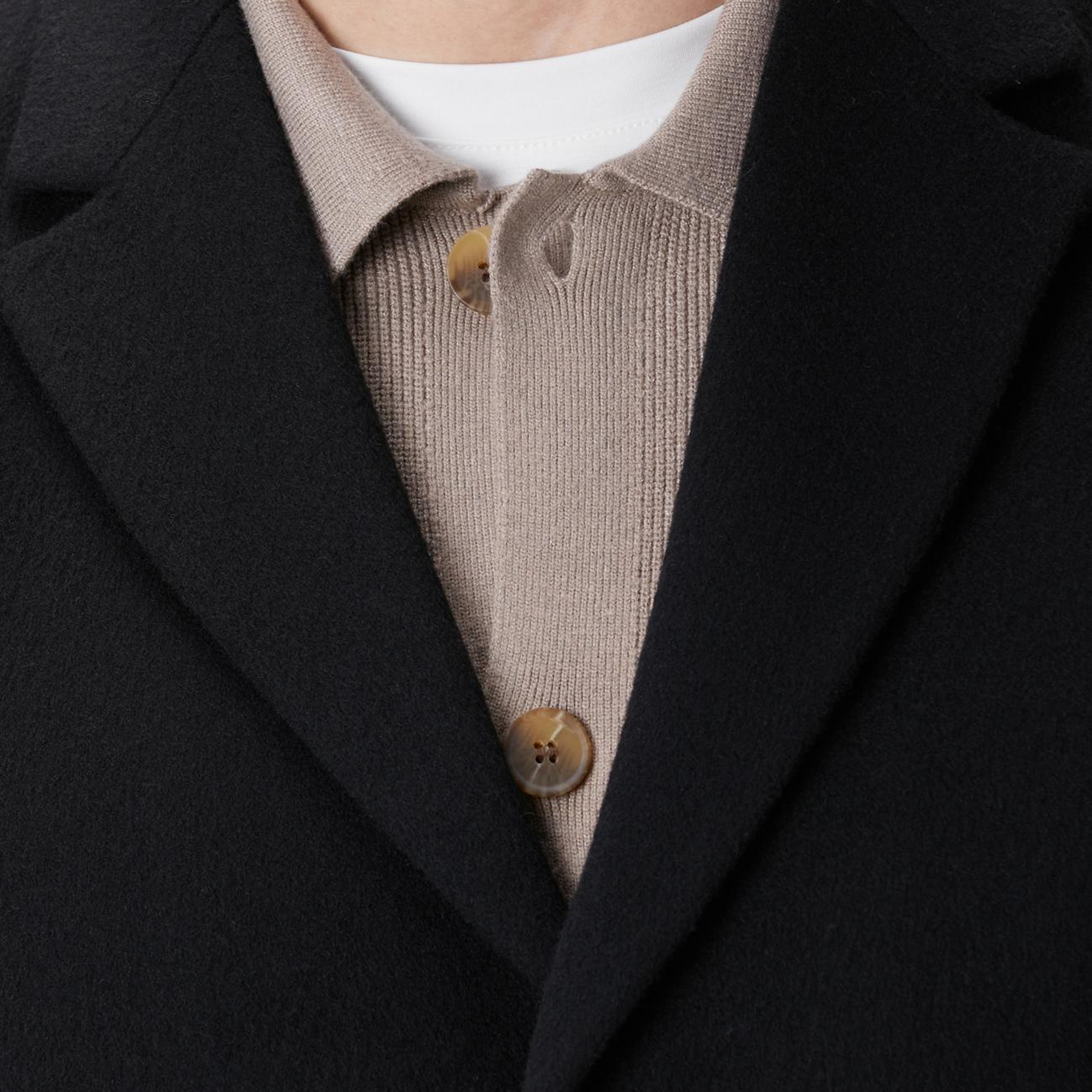 Network Erkek Siyah Yün Mix Palto