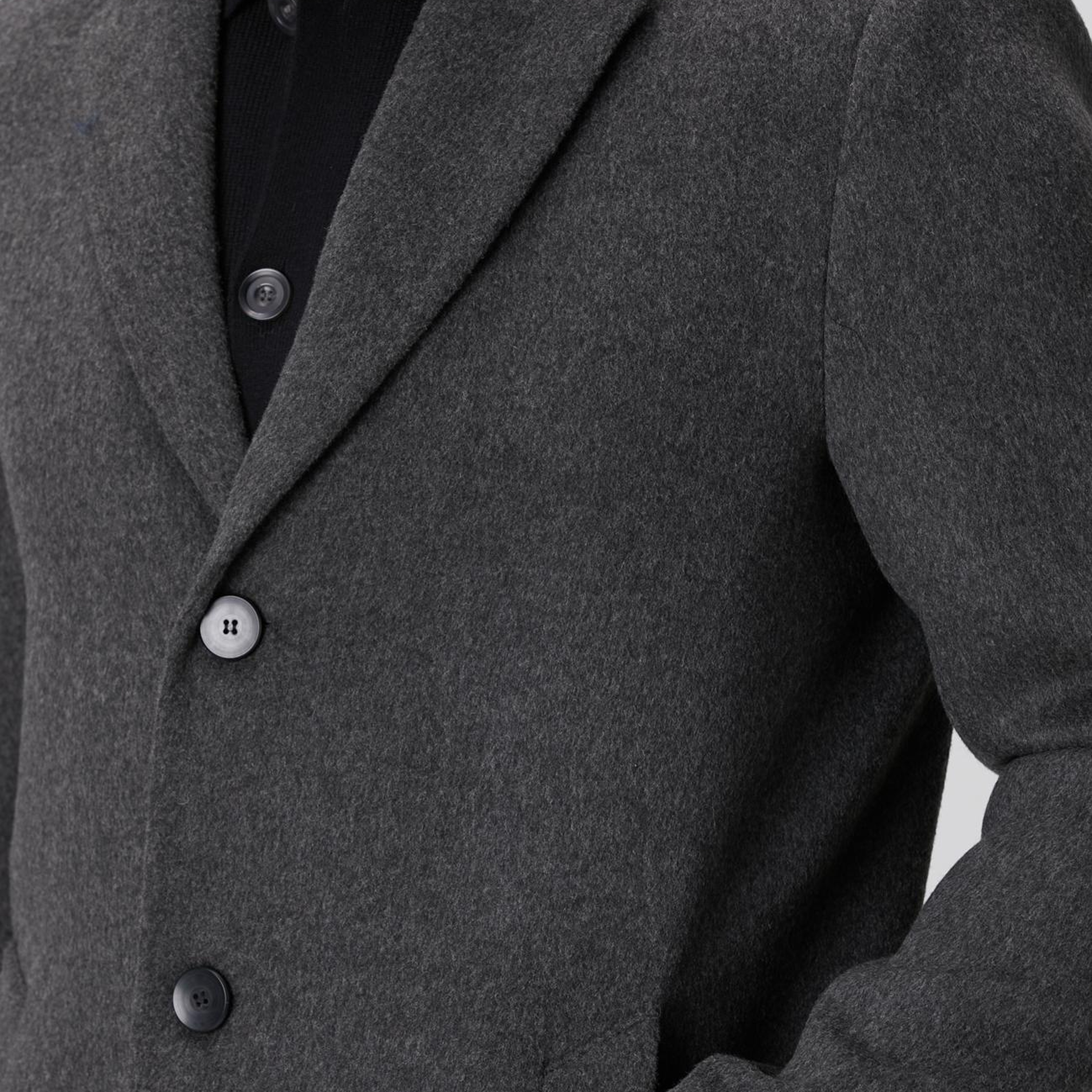 Network Erkek Antrasit Yün Mix Palto