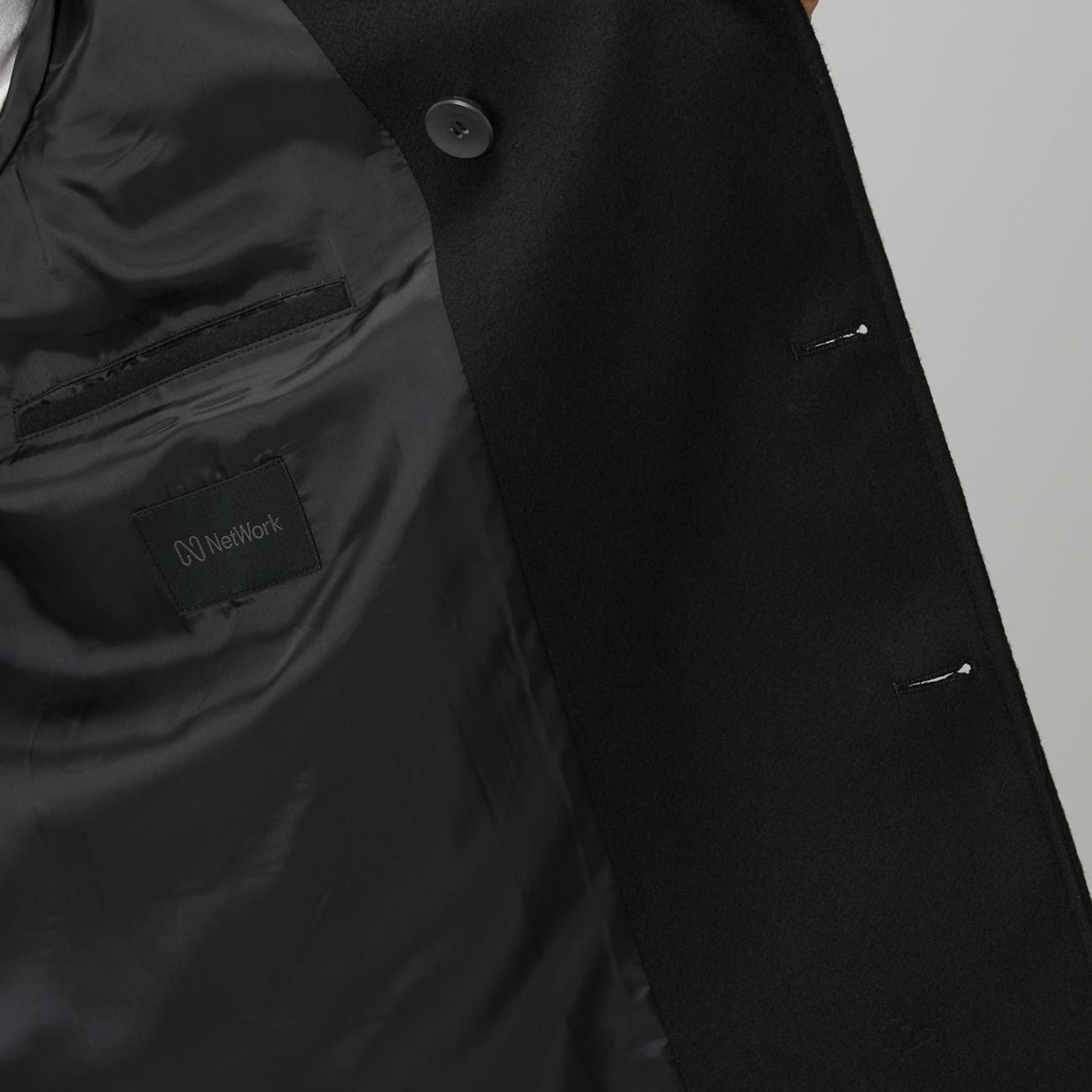 Network Erkek Siyah Kruvaze Gemici Kaban