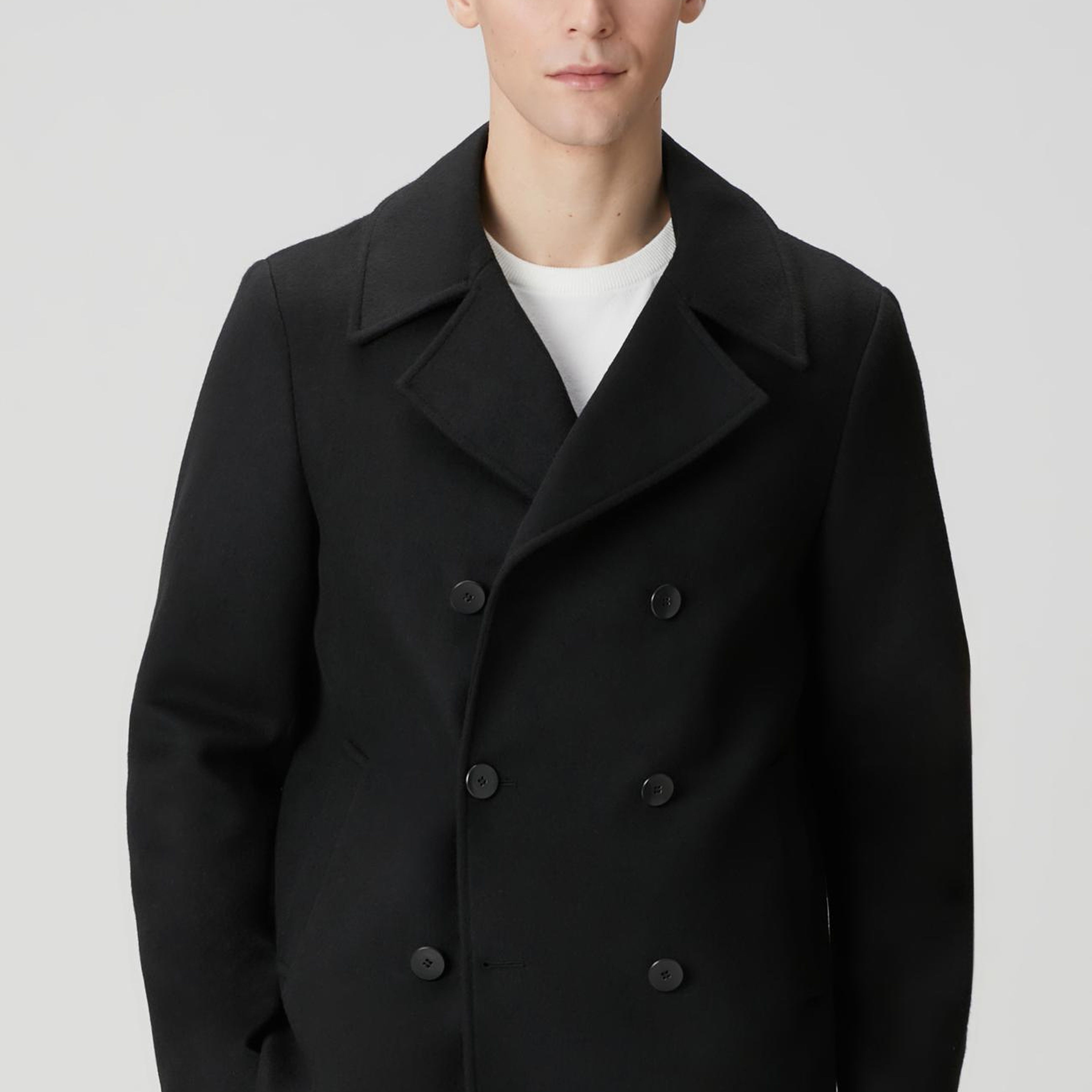 Network Erkek Siyah Kruvaze Gemici Kaban