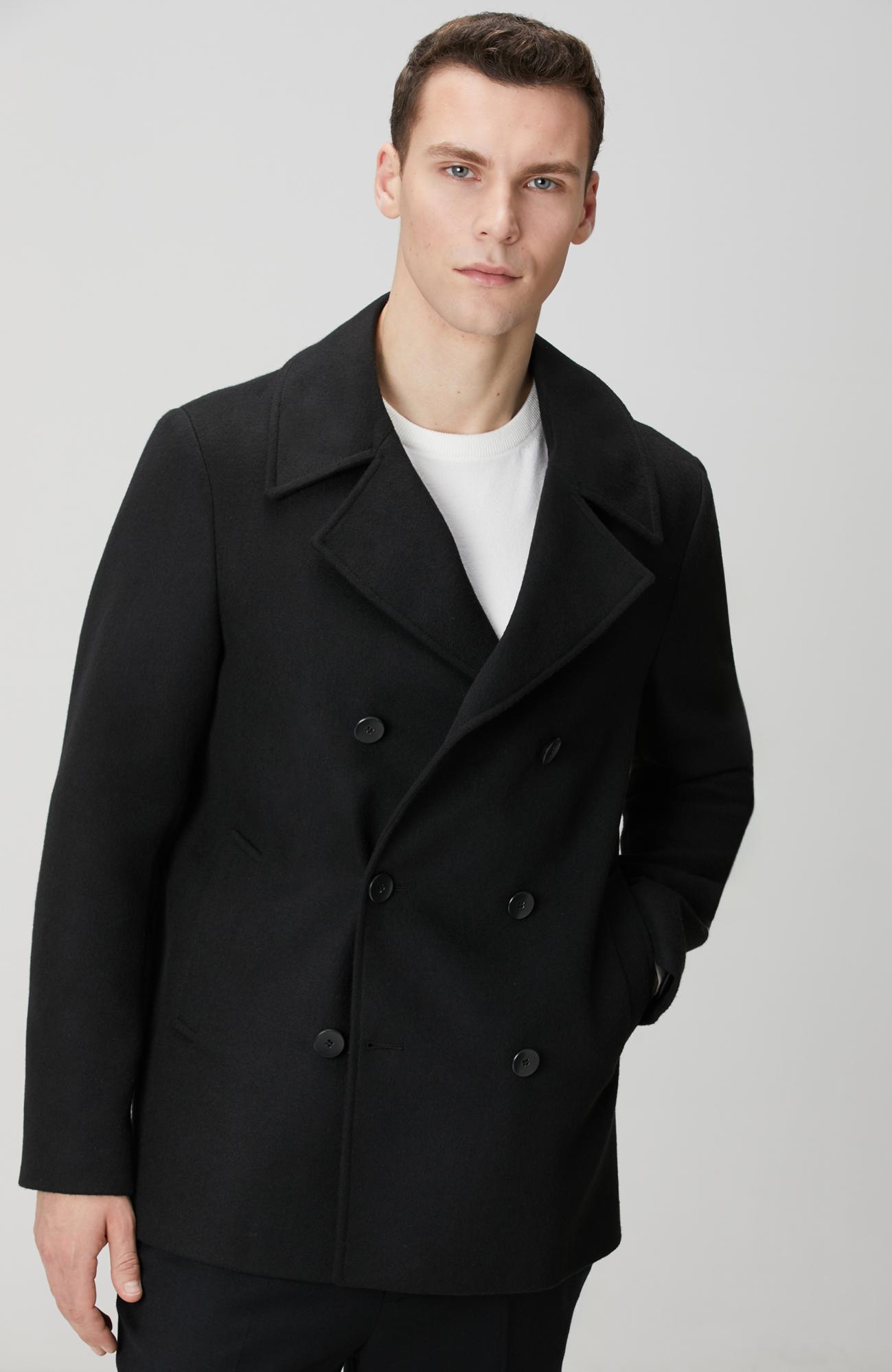 Network Erkek Siyah Kruvaze Gemici Kaban