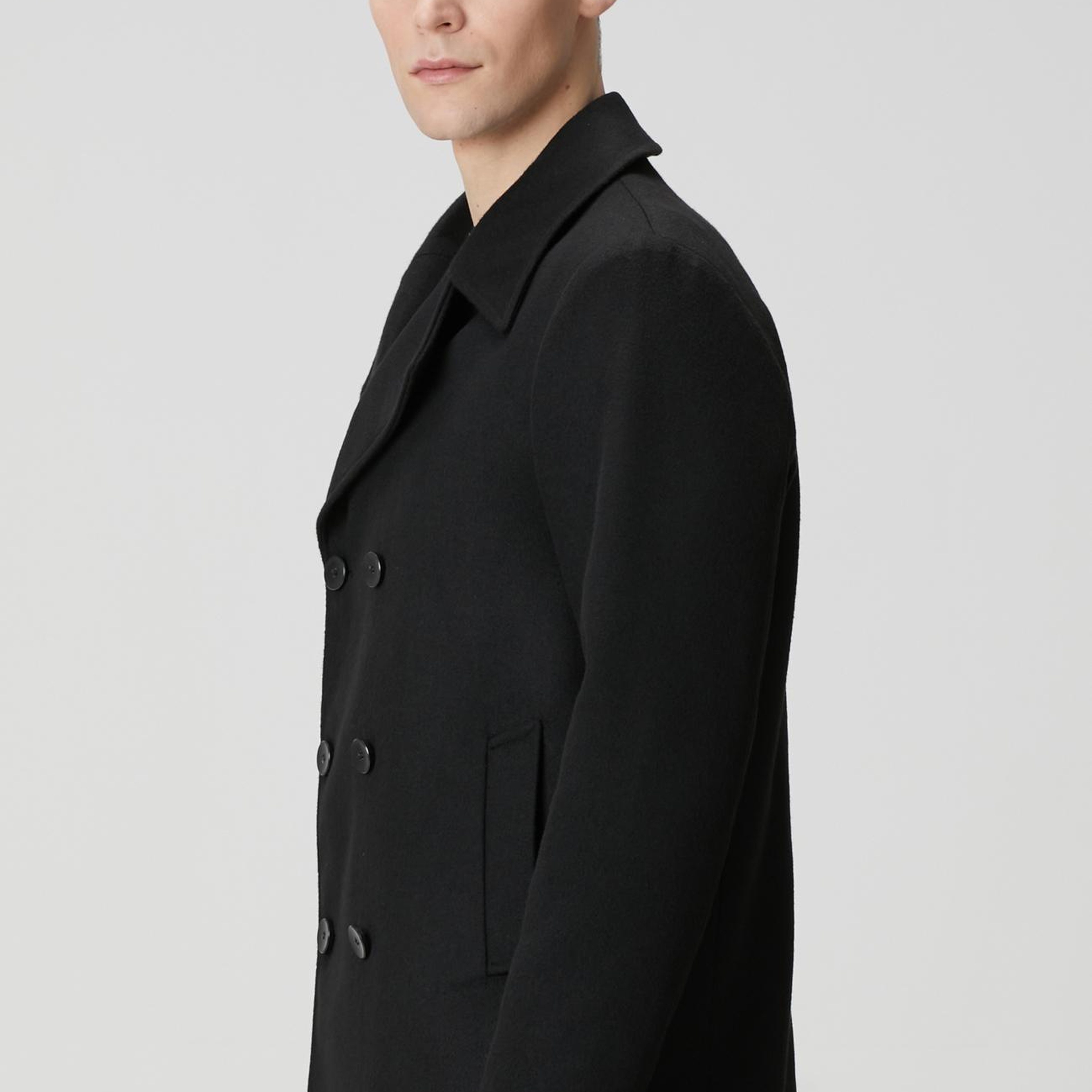 Network Erkek Siyah Kruvaze Gemici Kaban