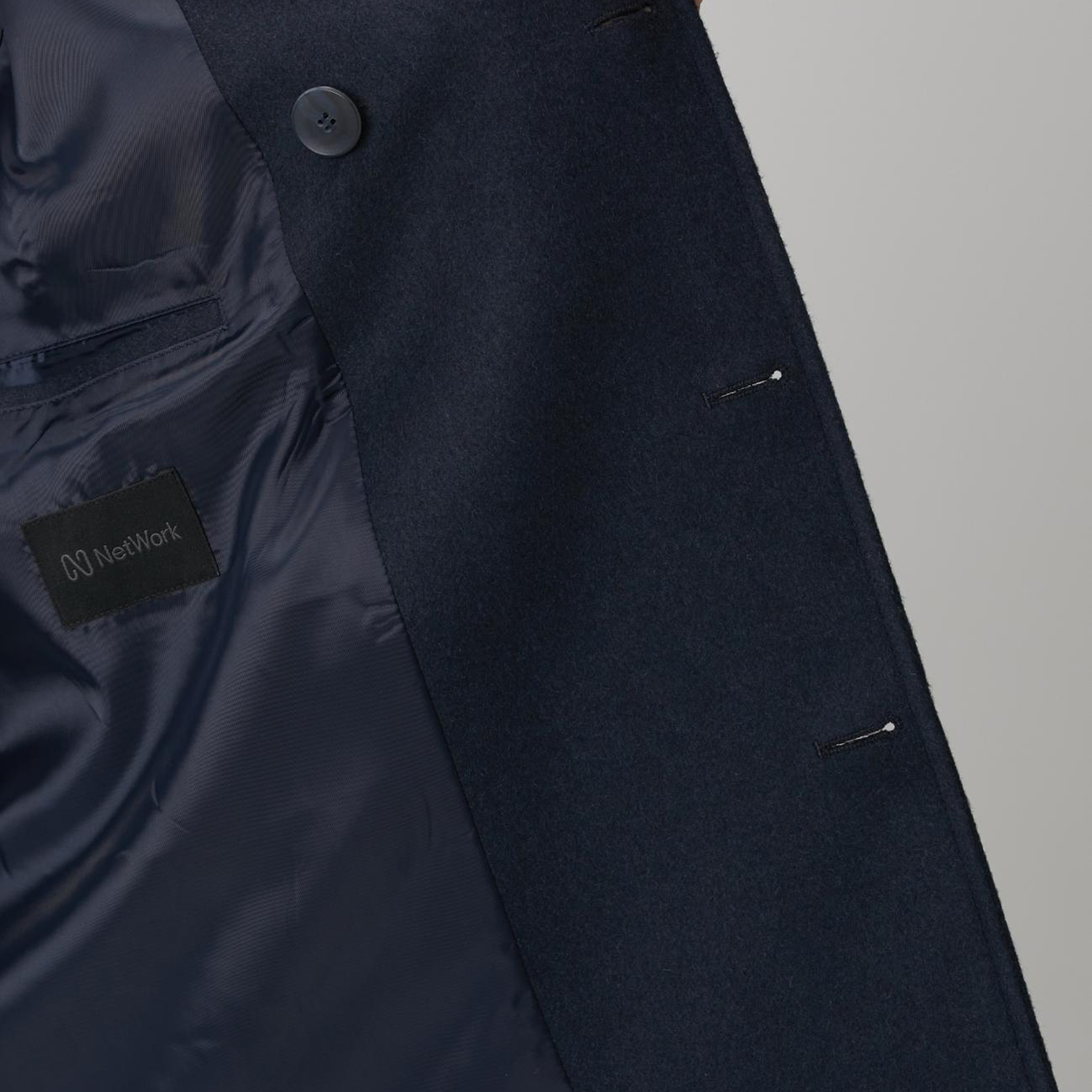 Network Erkek Lacivert Kruvaze Gemici Kaban