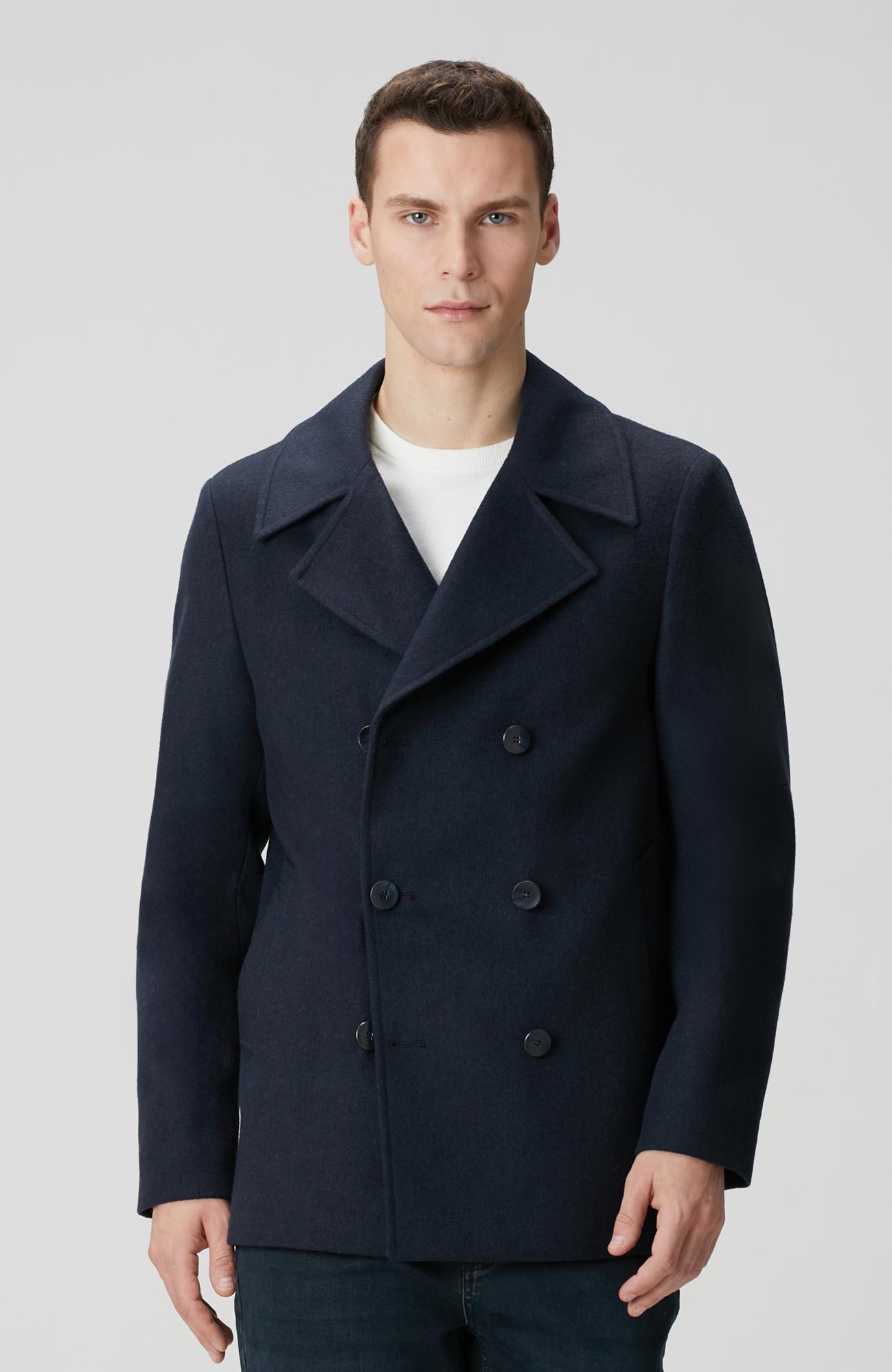 Network Erkek Lacivert Kruvaze Gemici Kaban