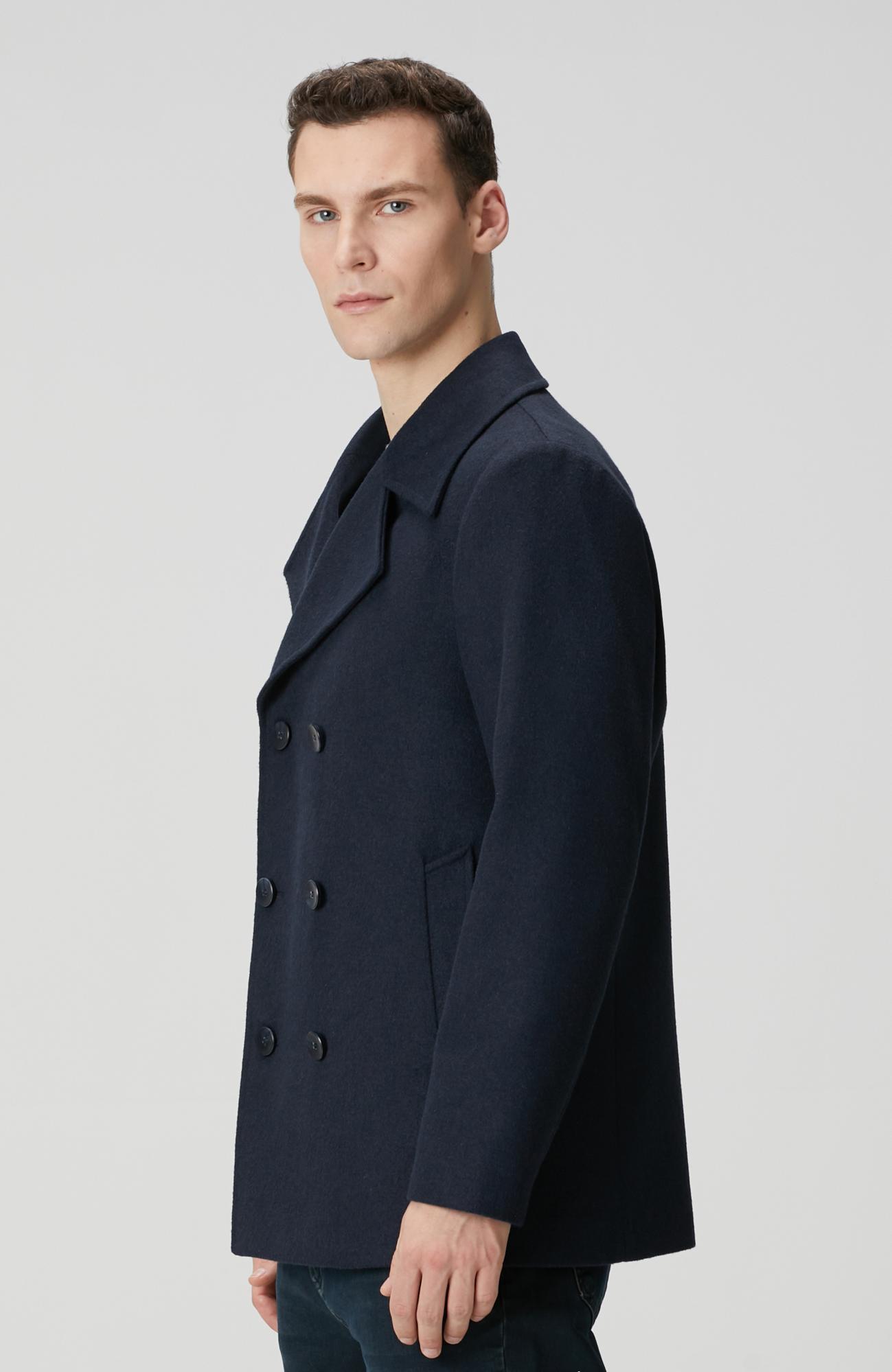 Network Erkek Lacivert Kruvaze Gemici Kaban