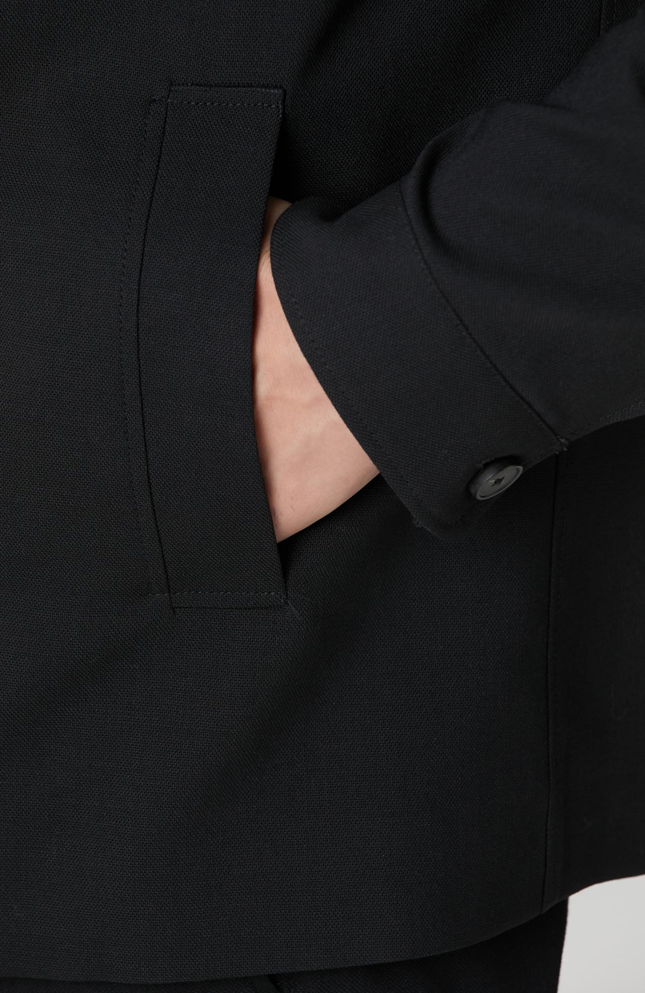 Network Erkek Siyah Cep Detaylı Yün Dış Gömlek