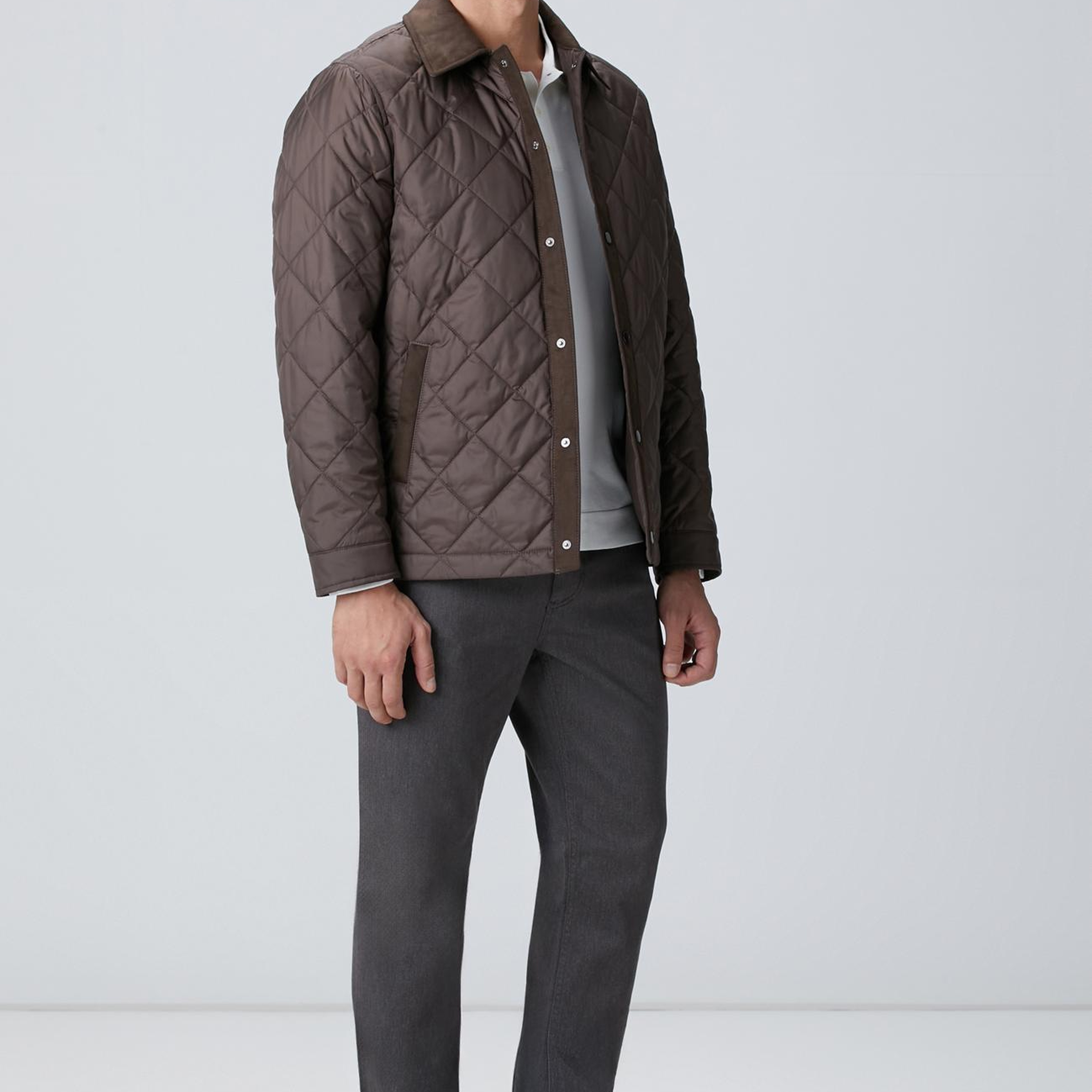 Network Erkek Kahverengi Süet Garnili Coat Ceket