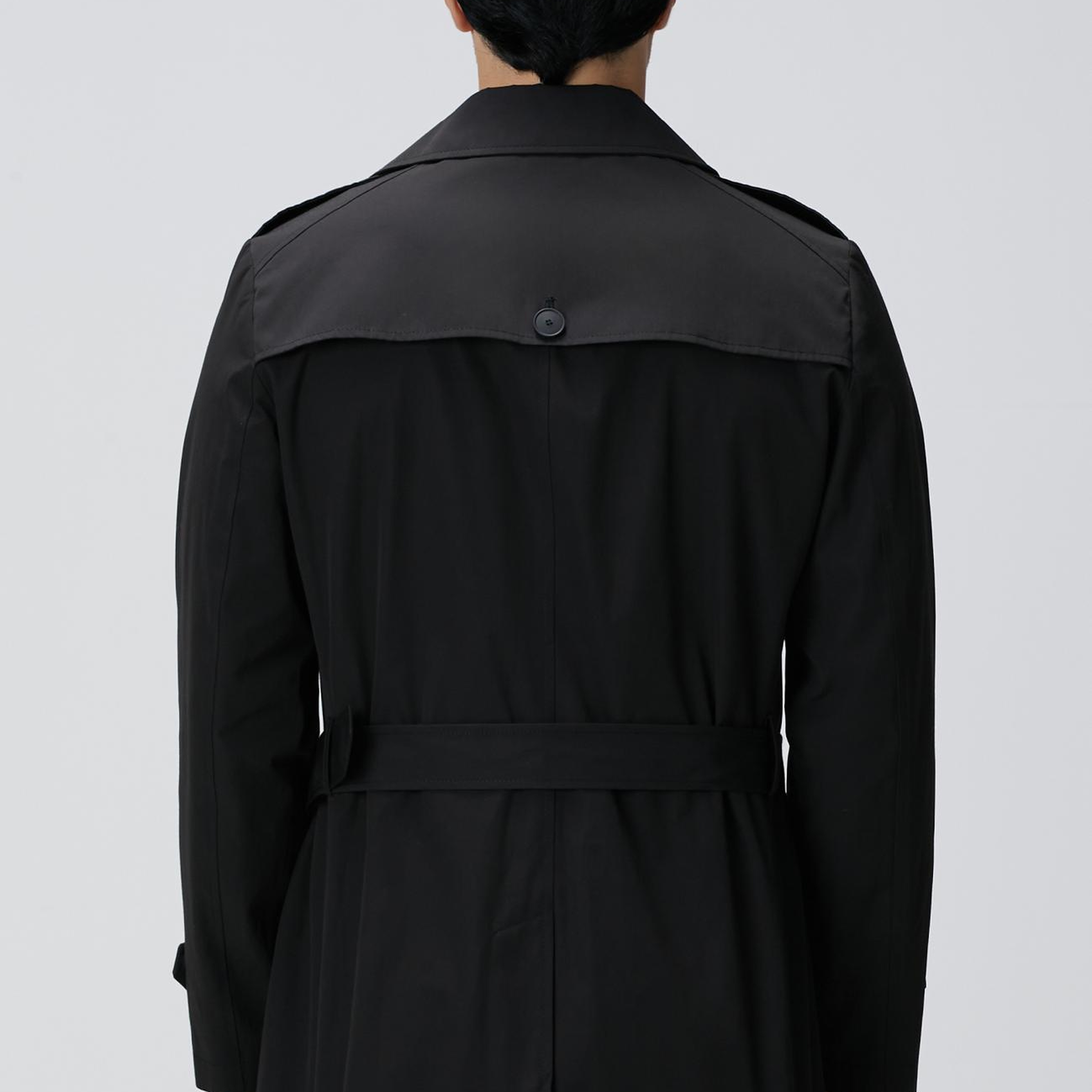 Network Erkek Siyah Kuşaklı Pardösü