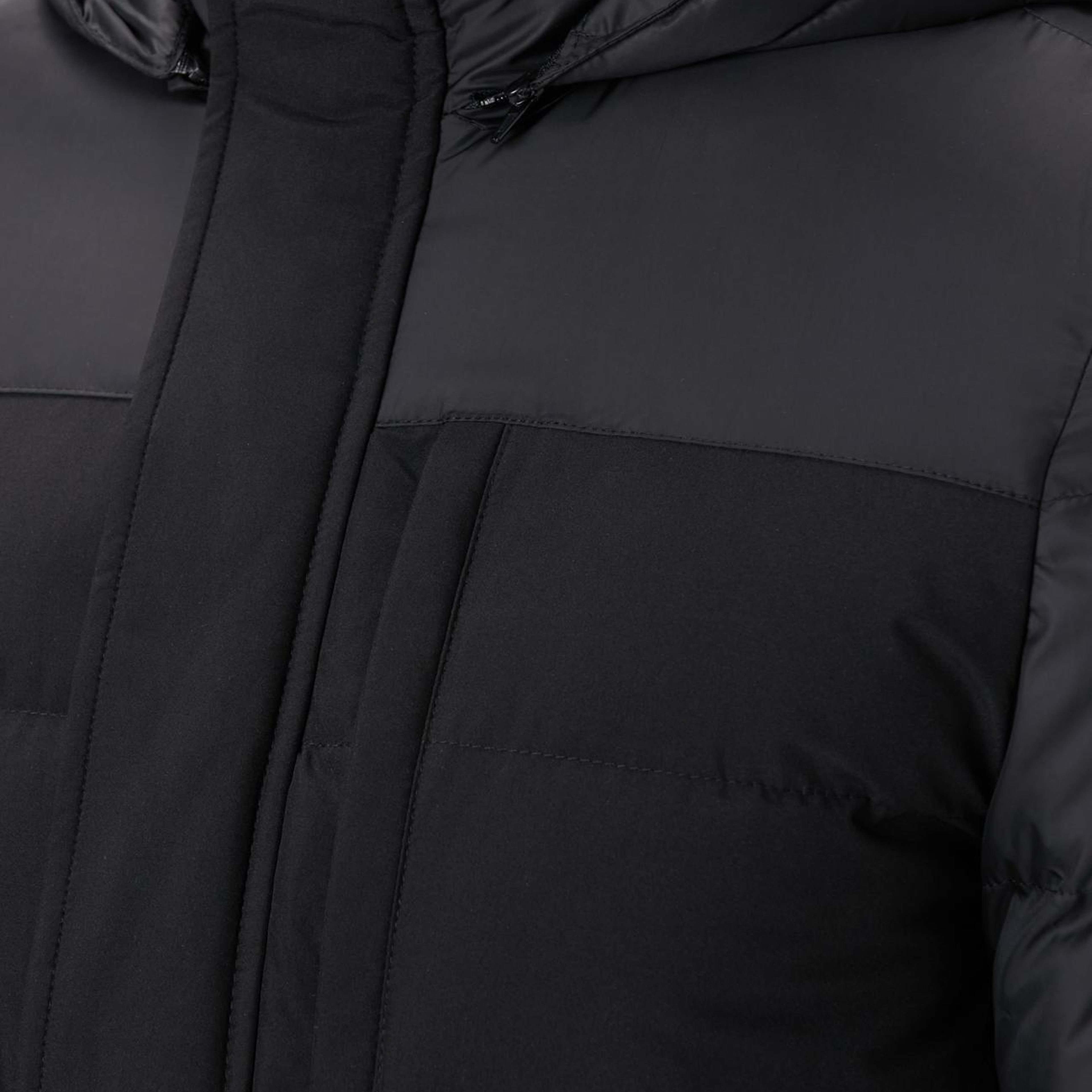 Network Erkek Siyah Kapüşonlu Ray Kapitoneli Casual Kaban