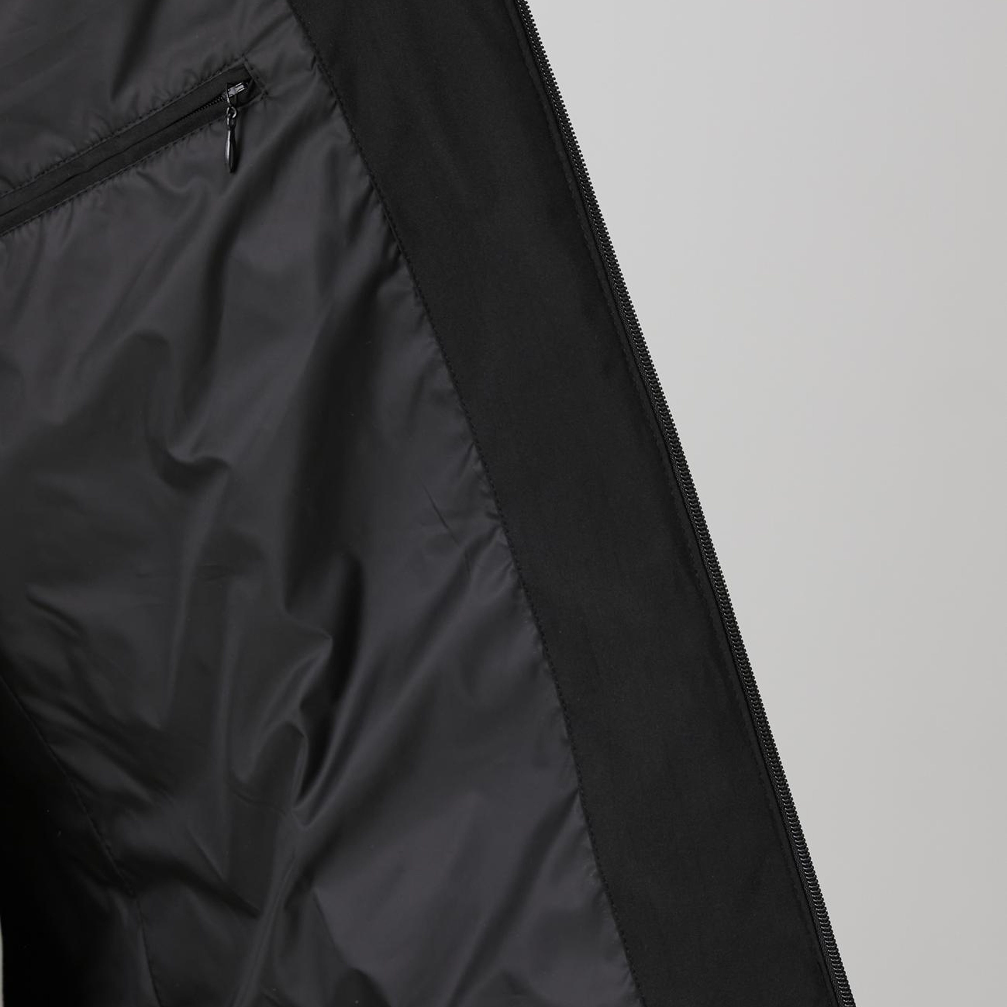 Network Erkek Siyah Su Geçirmez Fermuarlı Casual Kaban