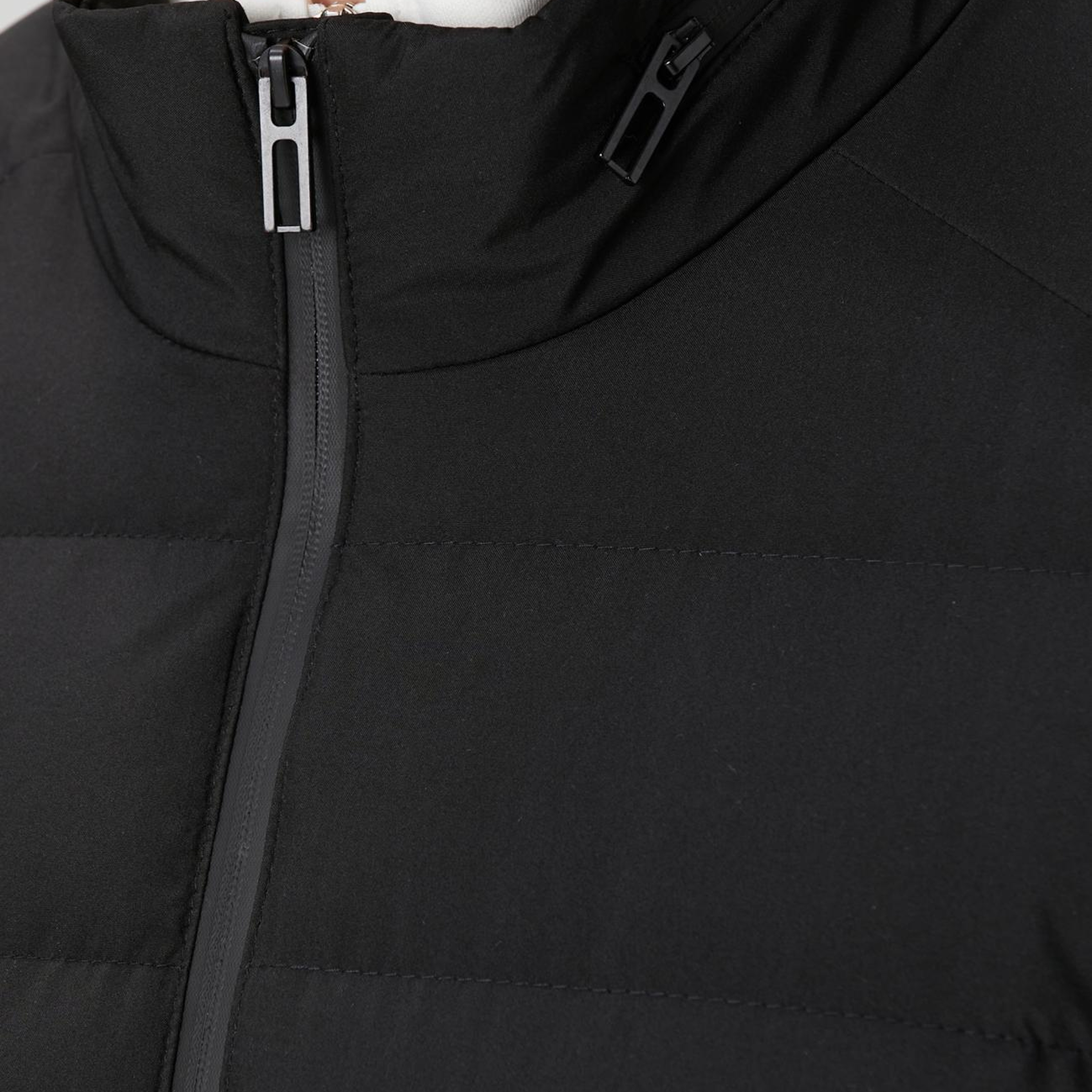 Network Erkek Siyah Su Geçirmez Fermuarlı Casual Kaban