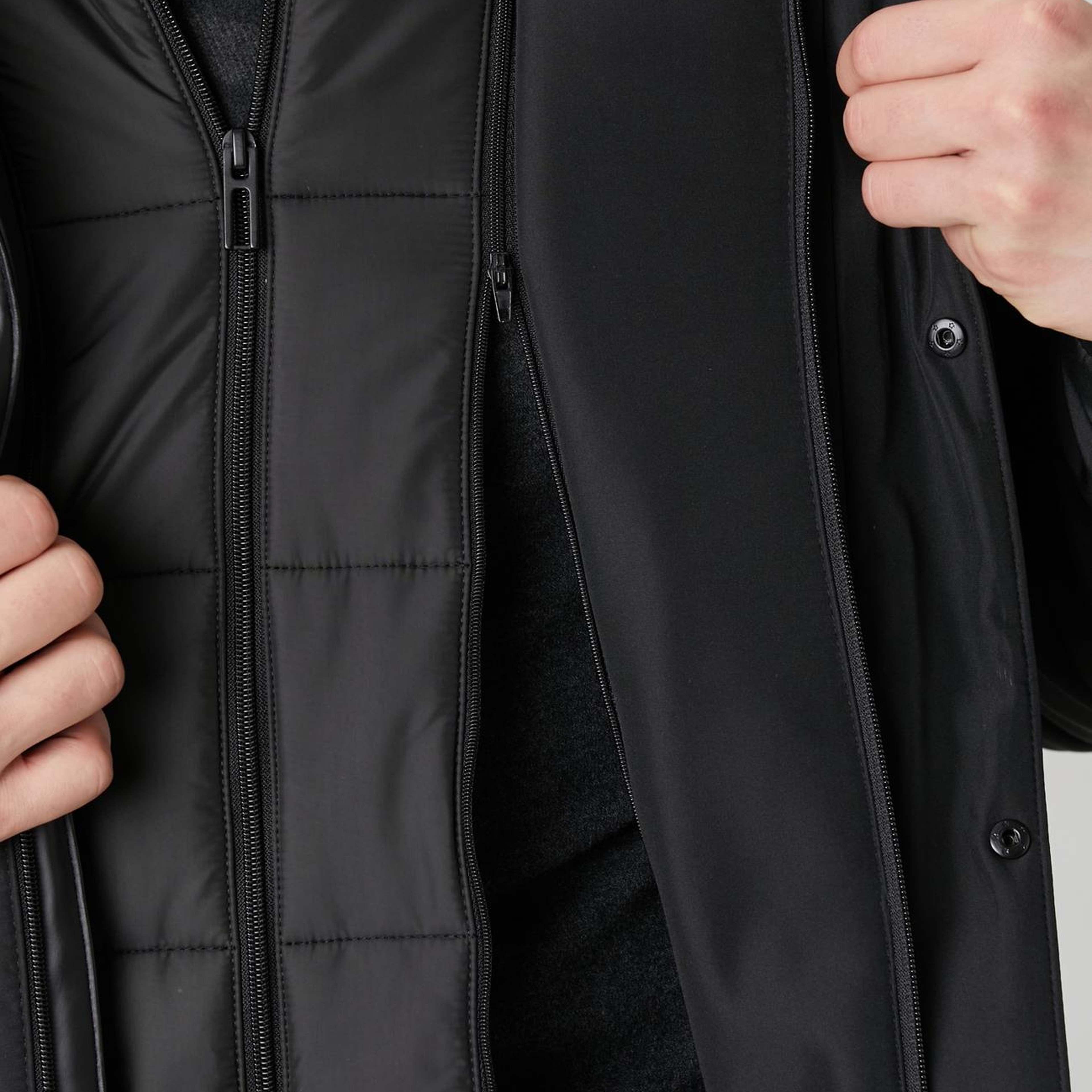 Network Erkek Siyah Dik Yaka Casual Kaban