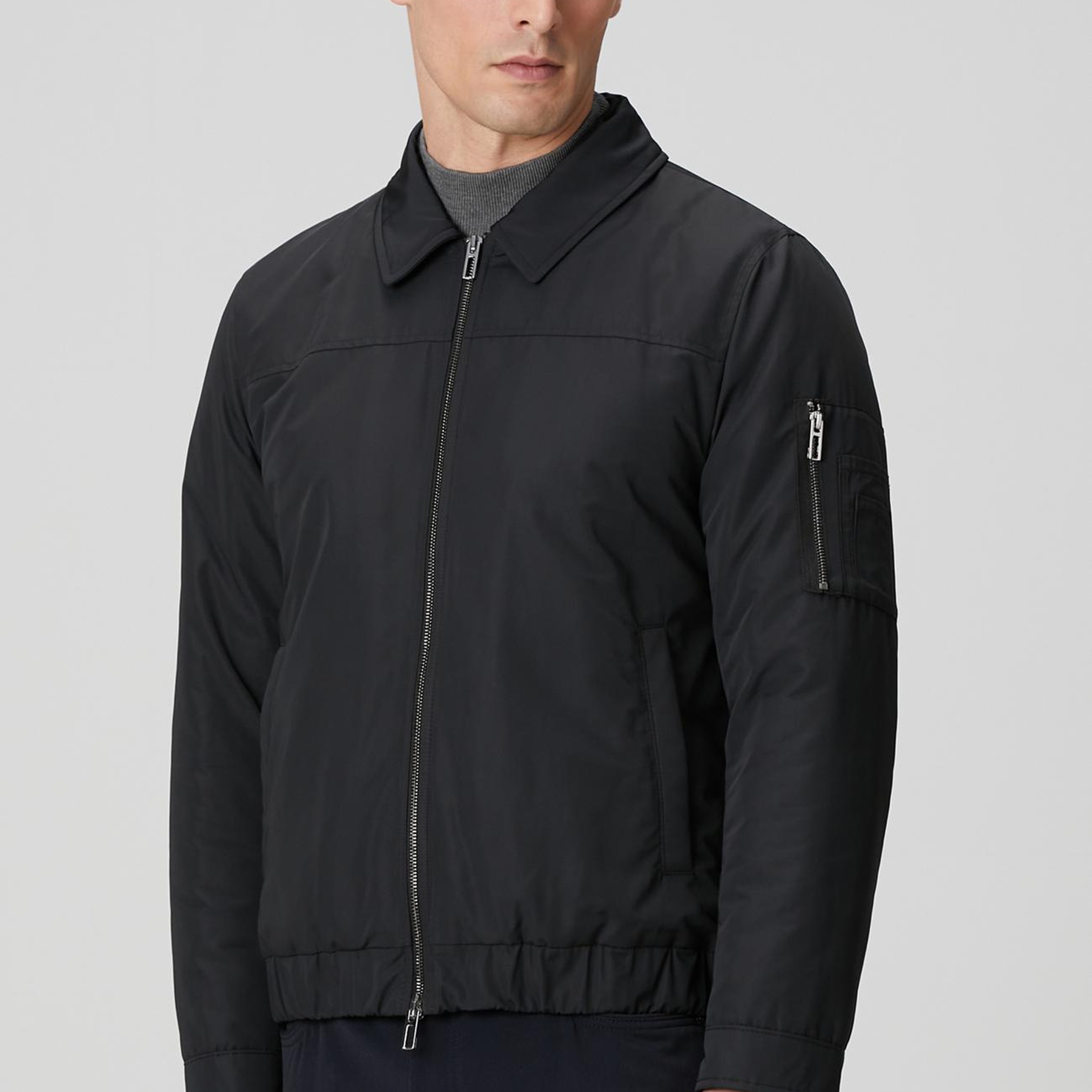 Network Erkek Siyah Bomber Mont