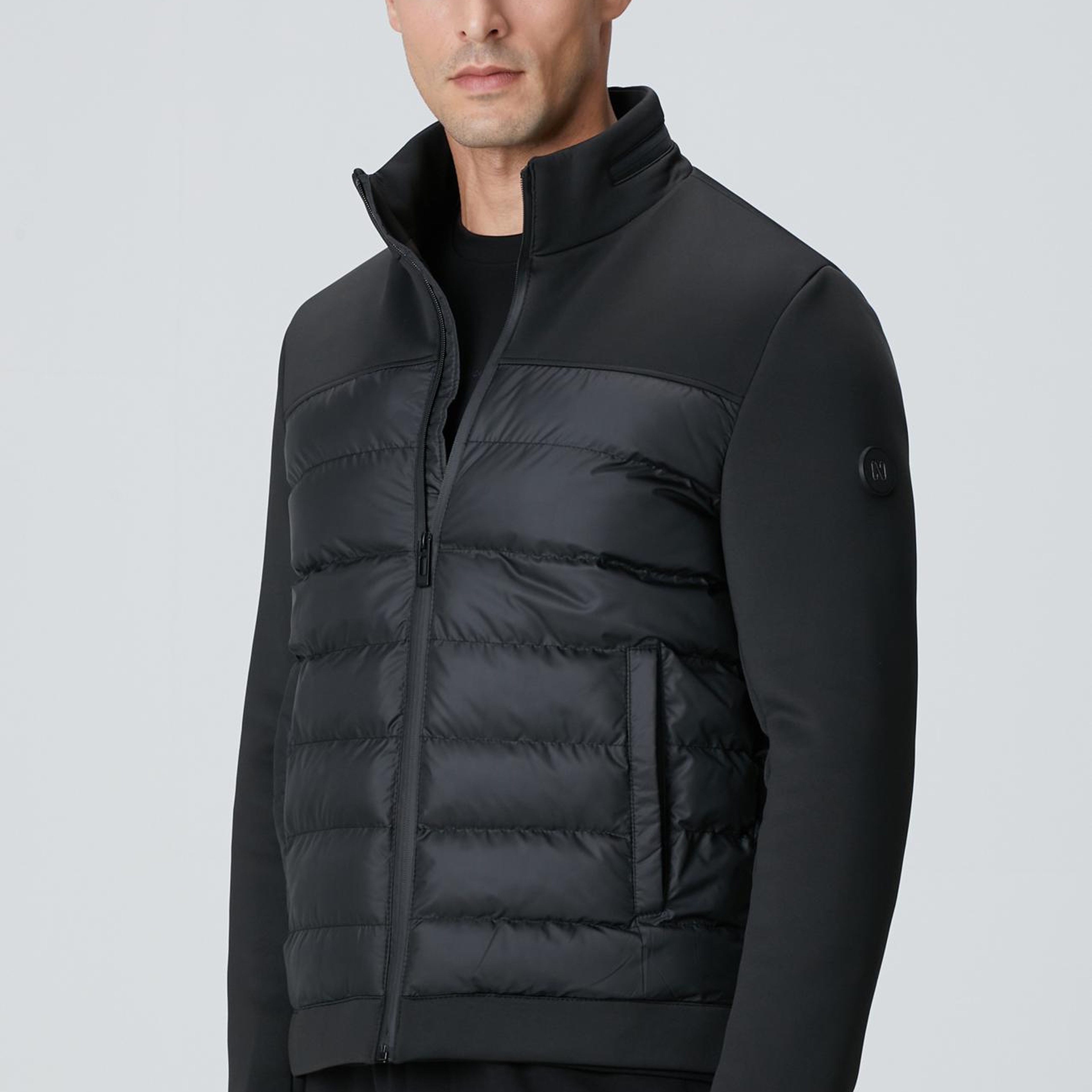 Network Erkek Siyah Scuba Garnili Kapitoneli Mont