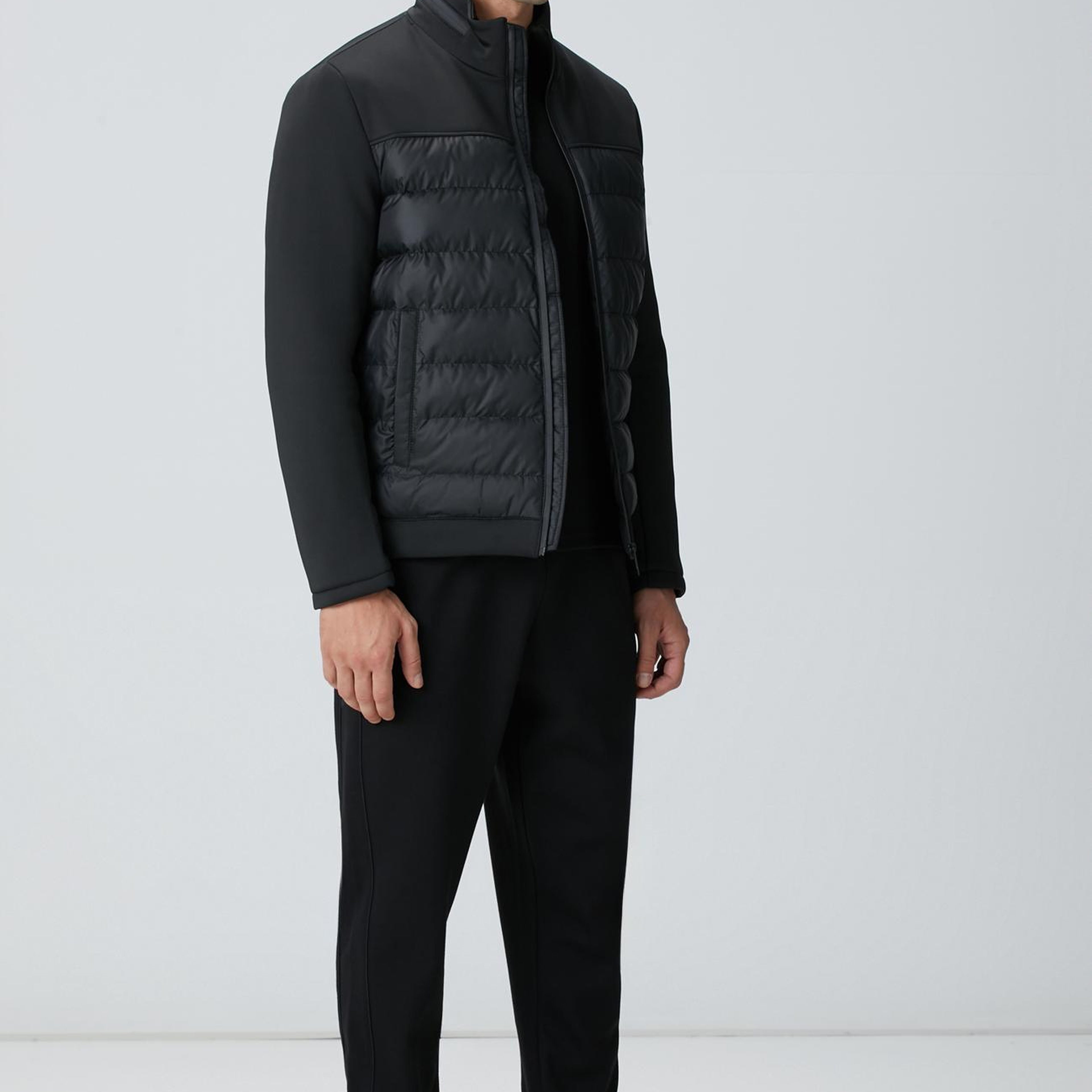 Network Erkek Siyah Scuba Garnili Kapitoneli Mont