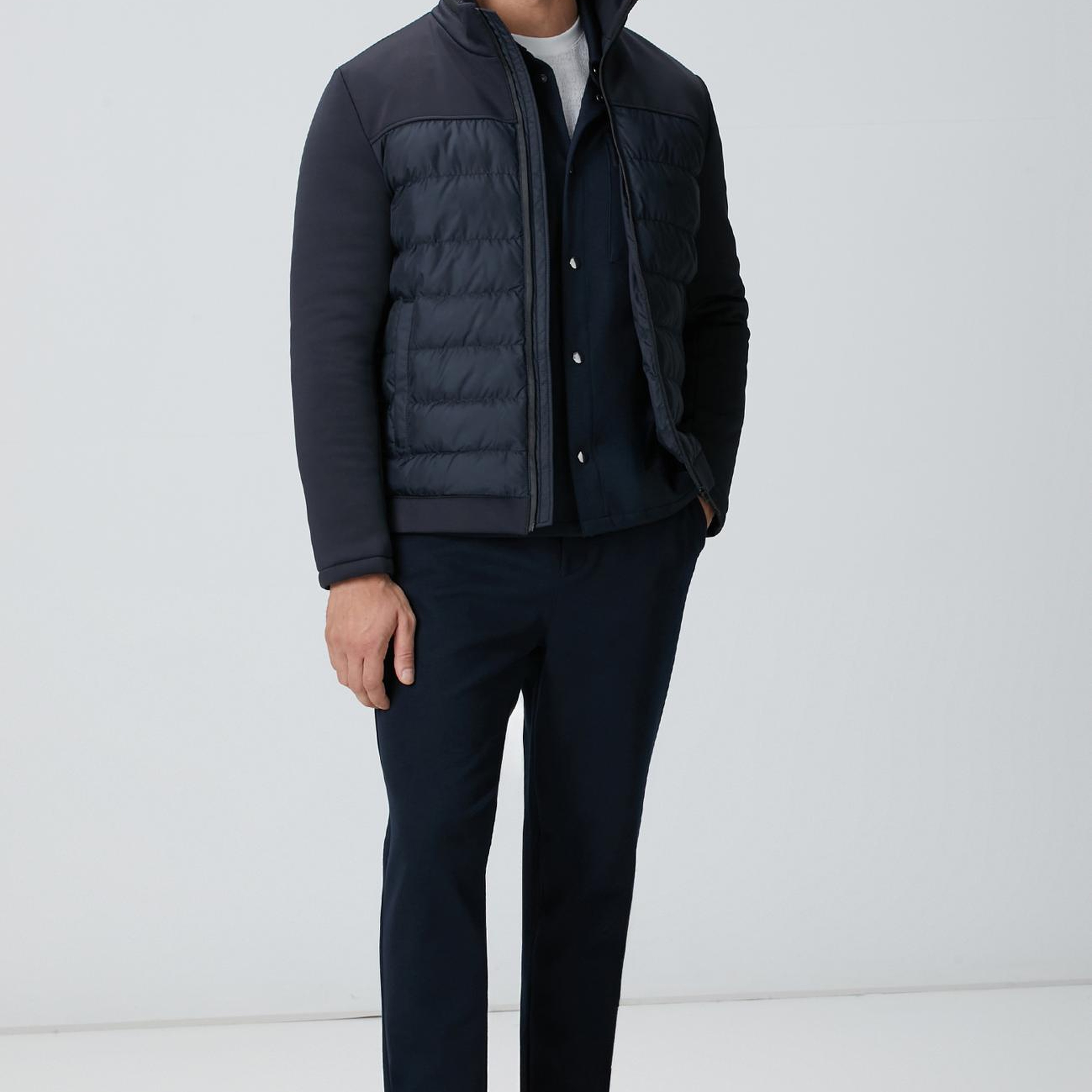 Network Erkek Lacivert Kapitone Mont