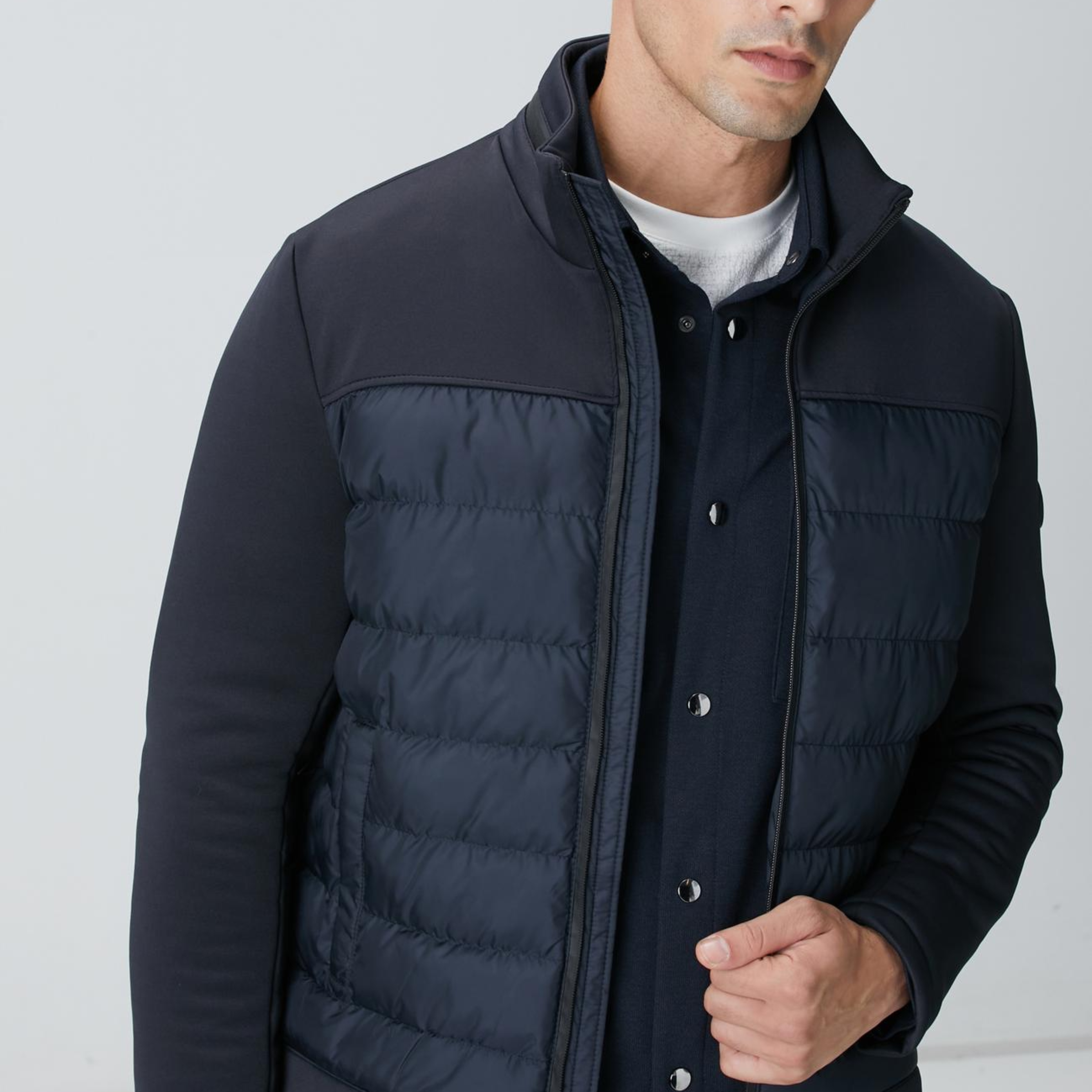 Network Erkek Lacivert Kapitone Mont