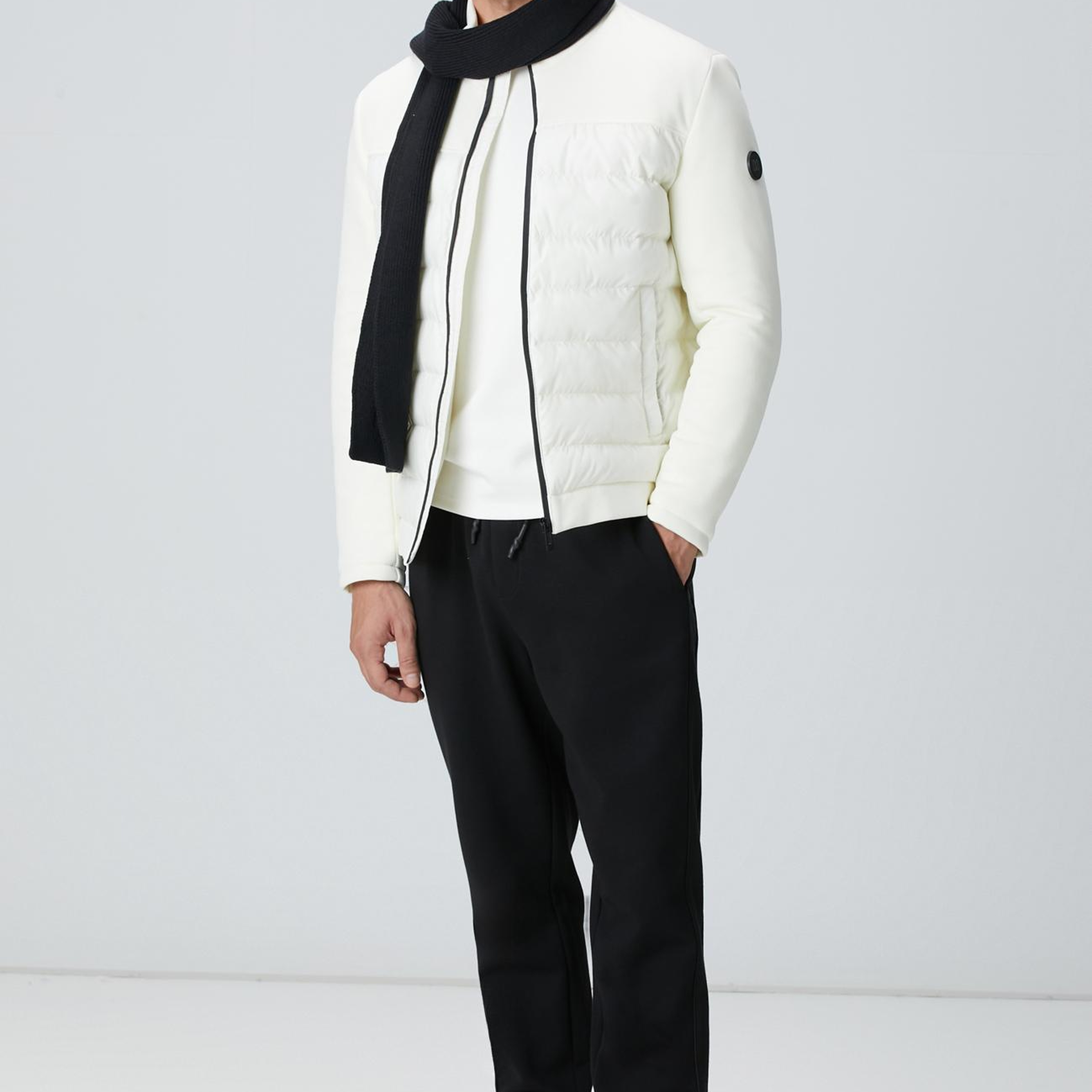 Network Erkek Ekru Kapitone Mont